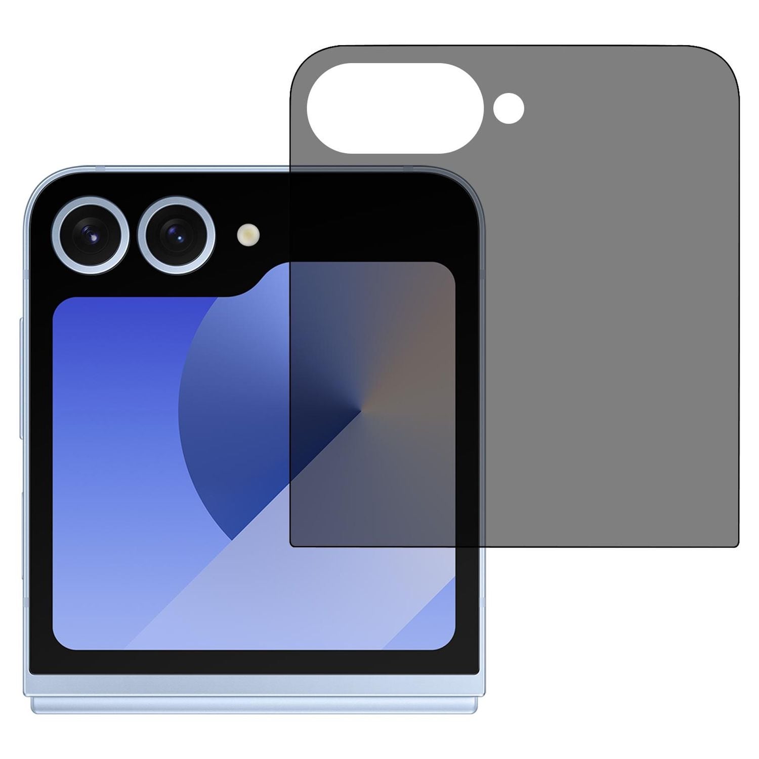 F&uuml;r Samsung Galaxy Z Flip7 5G 1x Back Screen Privacy Schutz Hart Glas - Bild 1