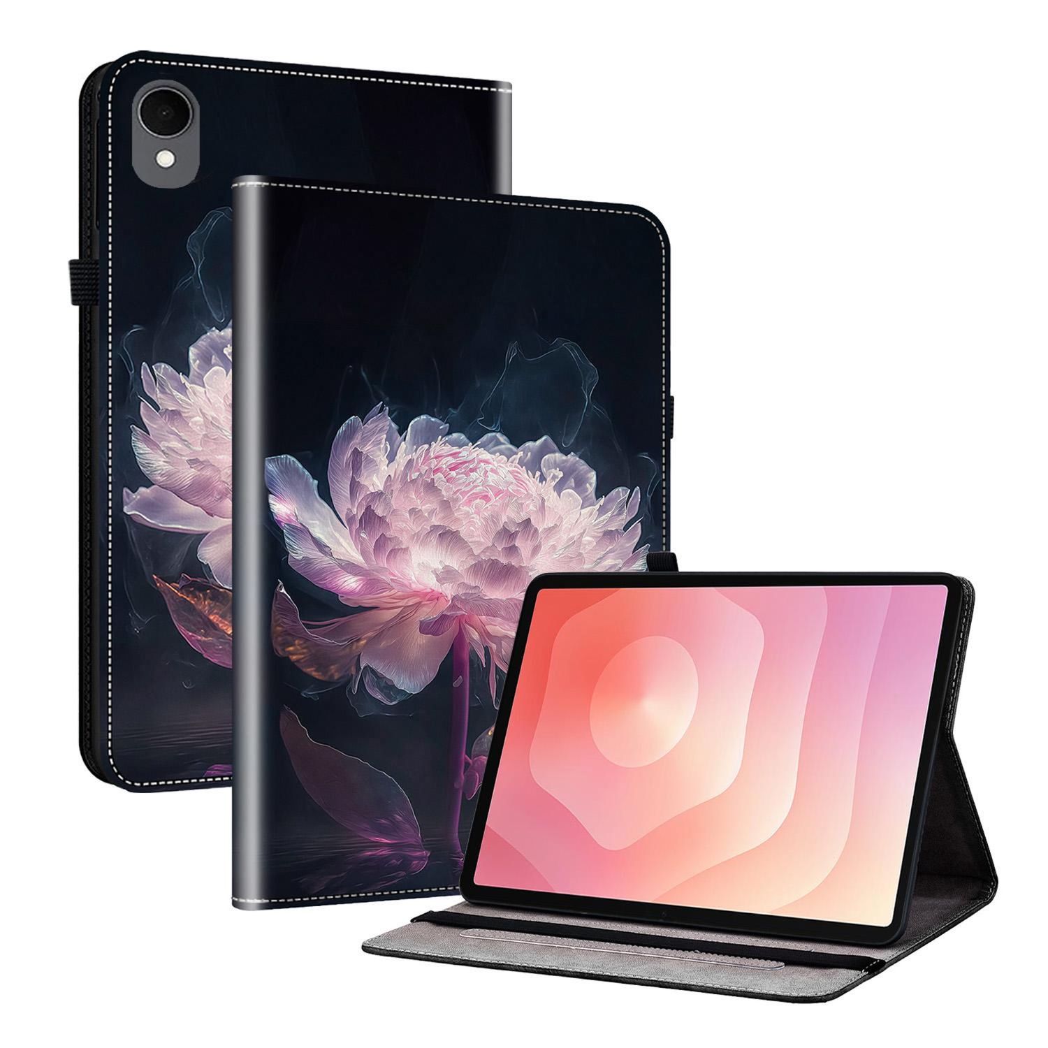 F&uuml;r Samsung Galaxy Tab S11 Crystal Textur Kunstleder Motiv Schutzh&uuml;lle - Bild 1