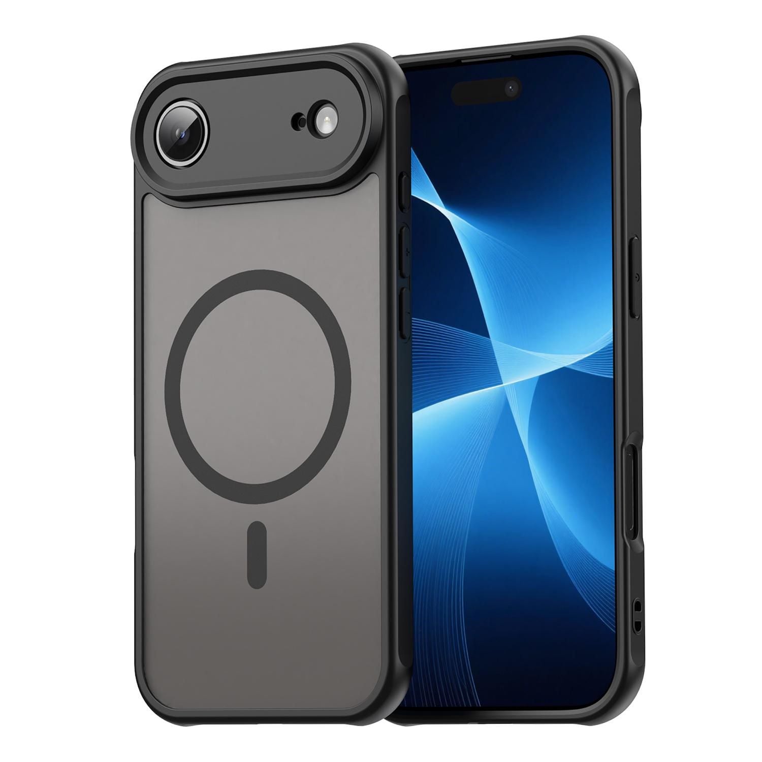 F&uuml;r Apple iPhone 17 Air ShadowGuard TPU Frosted MagSafe H&uuml;lle Schwarz - Bild 1