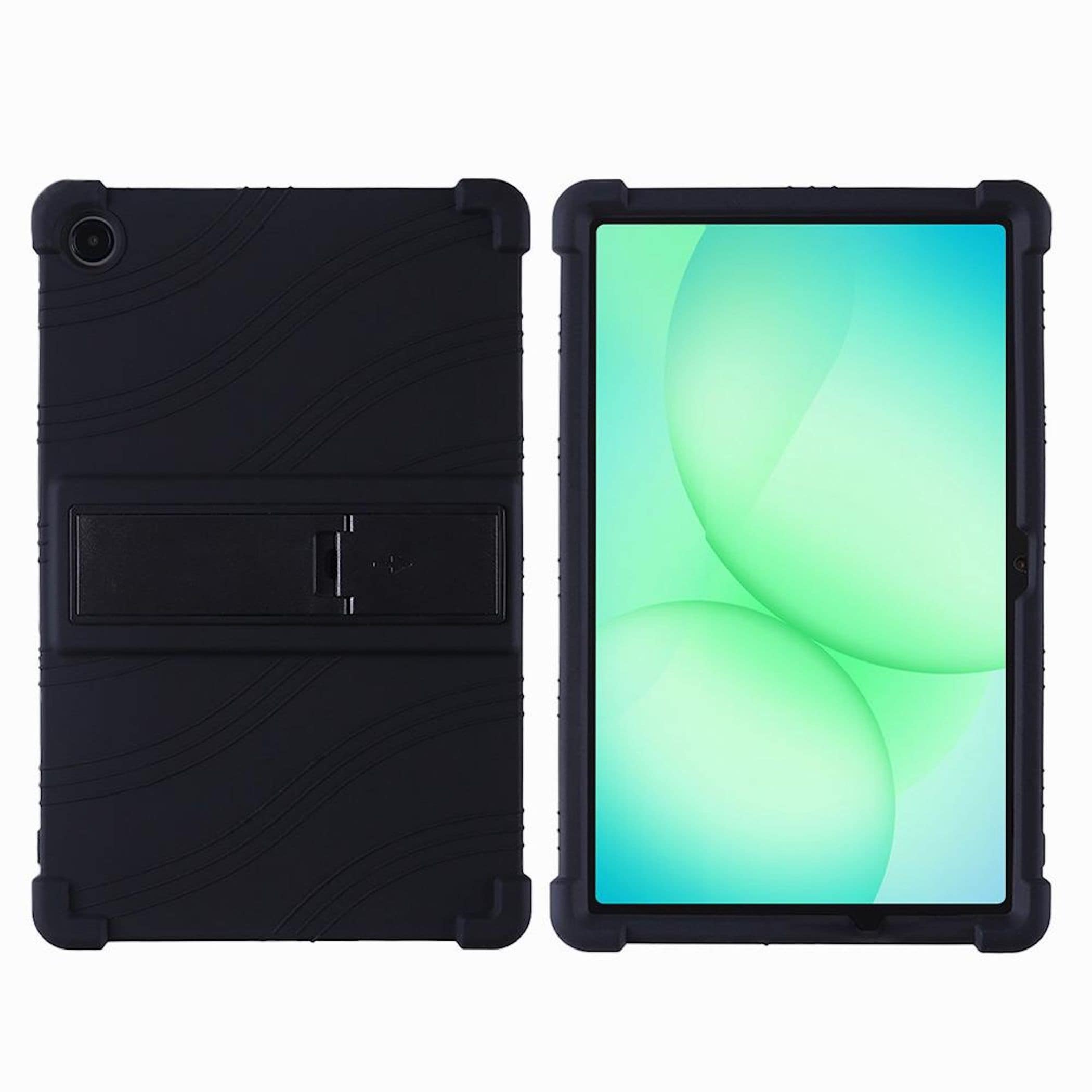 F&uuml;r Samsung Galaxy Tab A11 Plus Silikon H&uuml;lle Halter Sto&szlig;fest Schwarz - Bild 1
