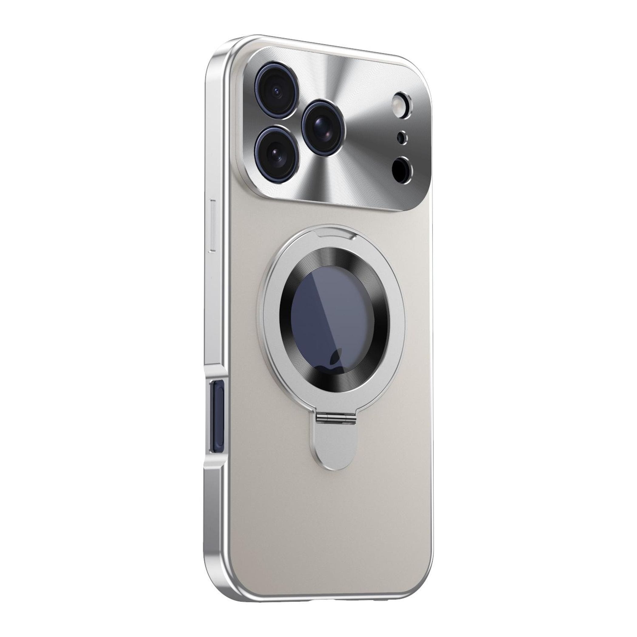 F&uuml;r Apple iPhone 17 Pro Privacy Metall MagSafe Halter H&uuml;lle Silber - Bild 1