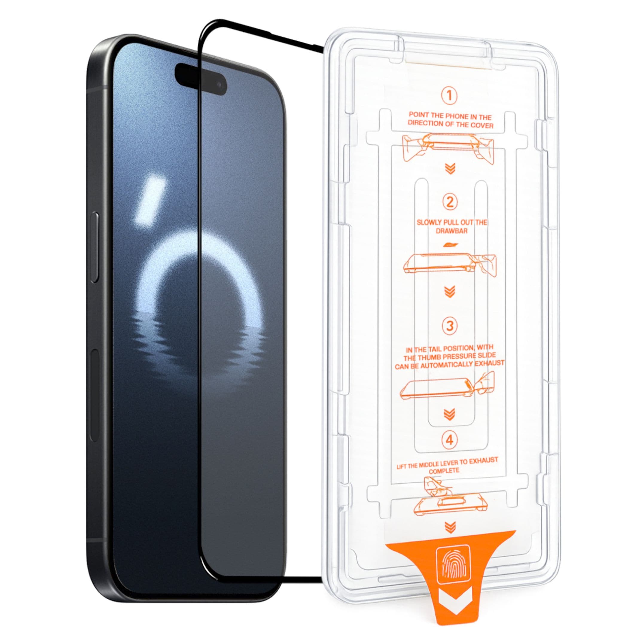 F&uuml;r Apple iPhone 16 Pro SnapFit 9H Glas Schutzglas Installationshilfe - Bild 1