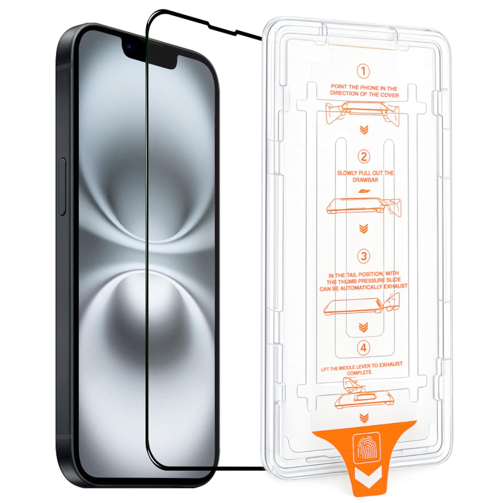 F&uuml;r Apple iPhone 16e SnapFit 9H 3D Glas Schutzglas Installationshilfe - Bild 1