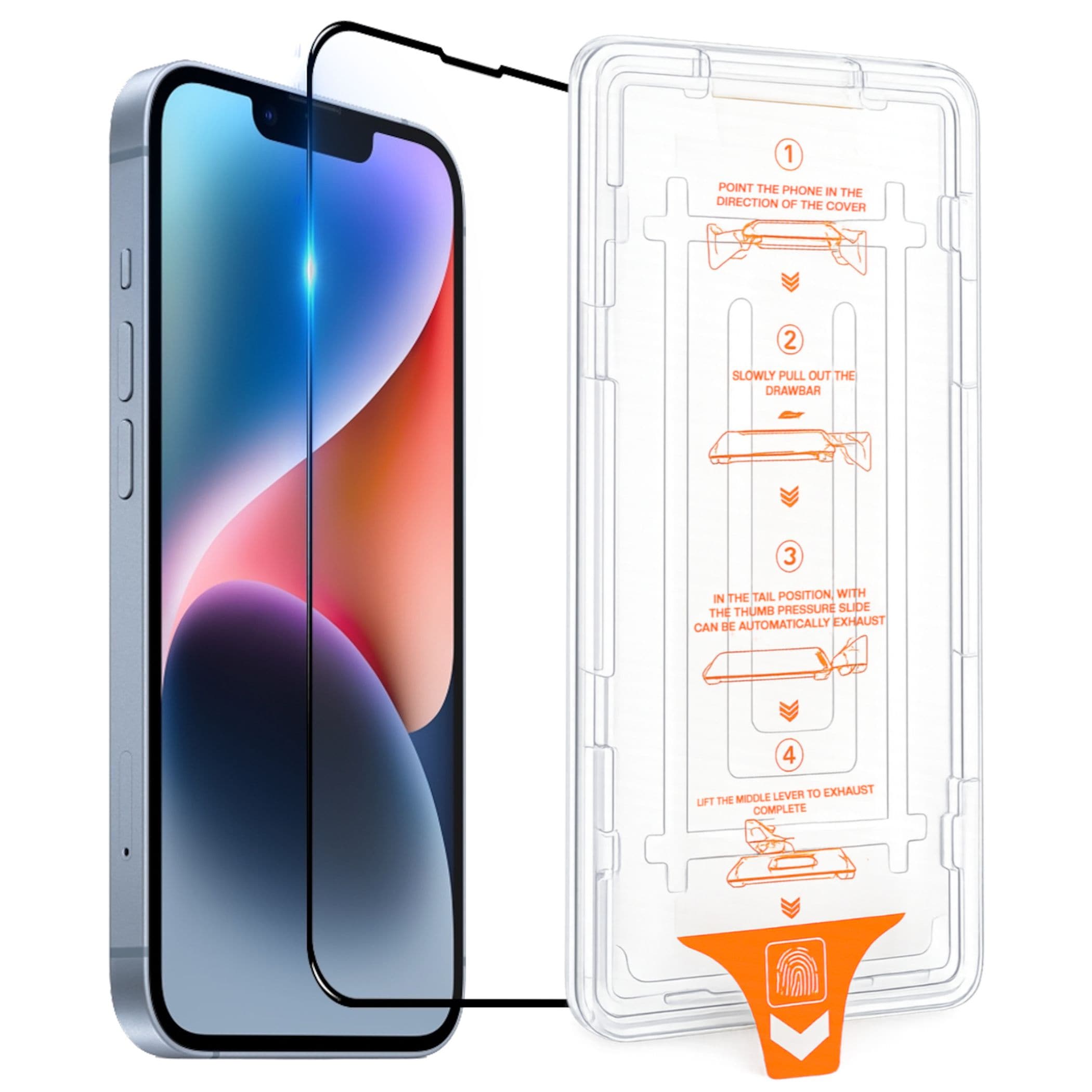 F&uuml;r Apple iPhone 13 Pro SnapFit Premium 3D 9H Glas Installationshilfe - Bild 1