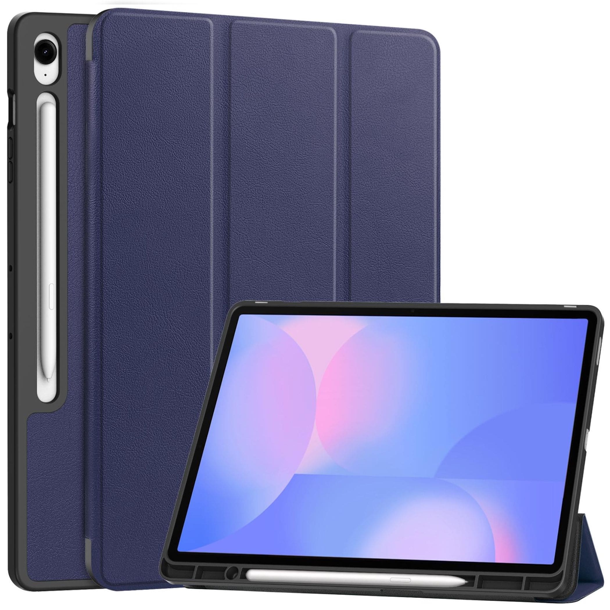 F&uuml;r Samsung Galaxy Tab S10 FE Plus 3folt Wake UP Tasche H&uuml;lle Blau - Bild 1