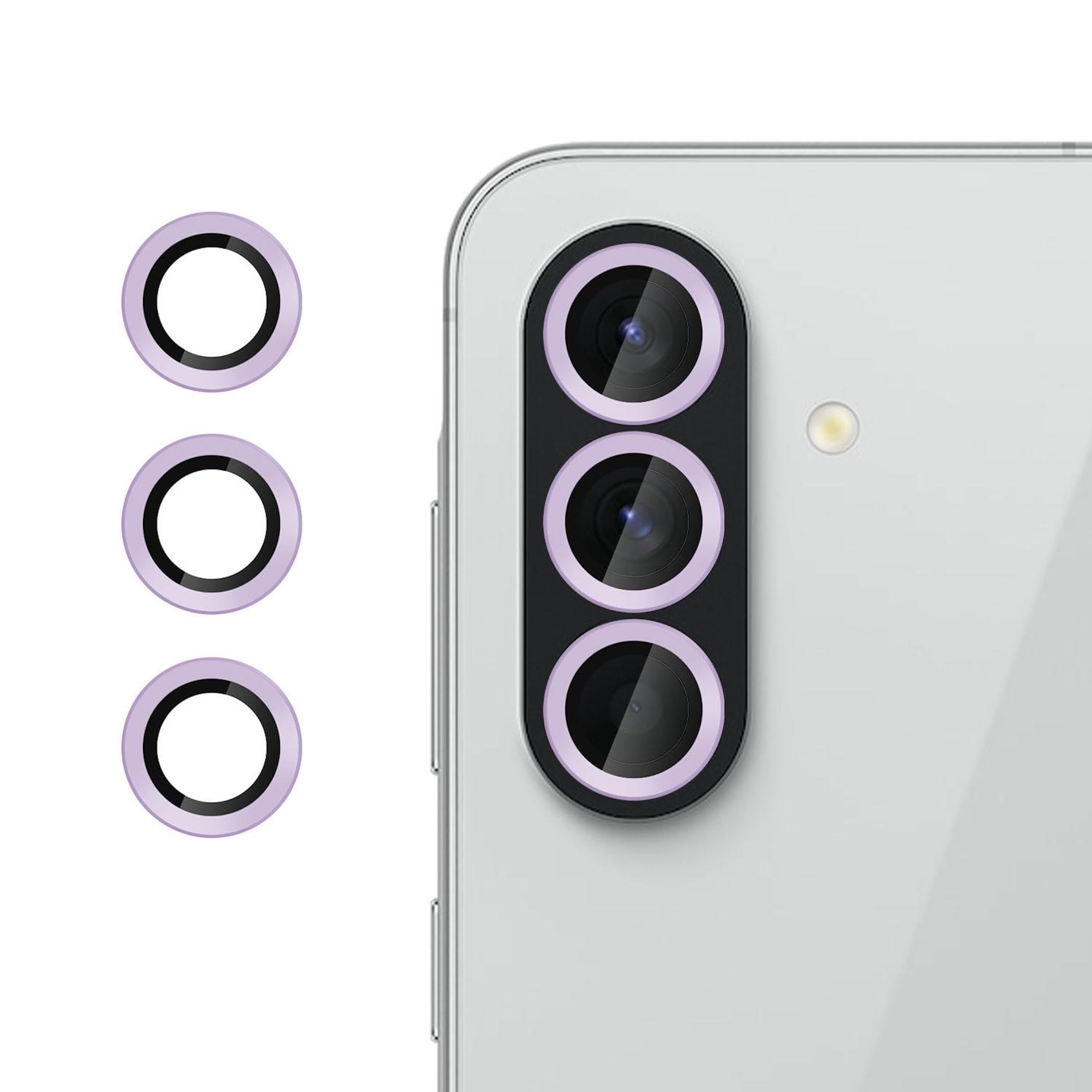 F&uuml;r Samsung Galaxy A37 / A57 5G Kalebol 9H Kamera Schutzglas Lila - Bild 1