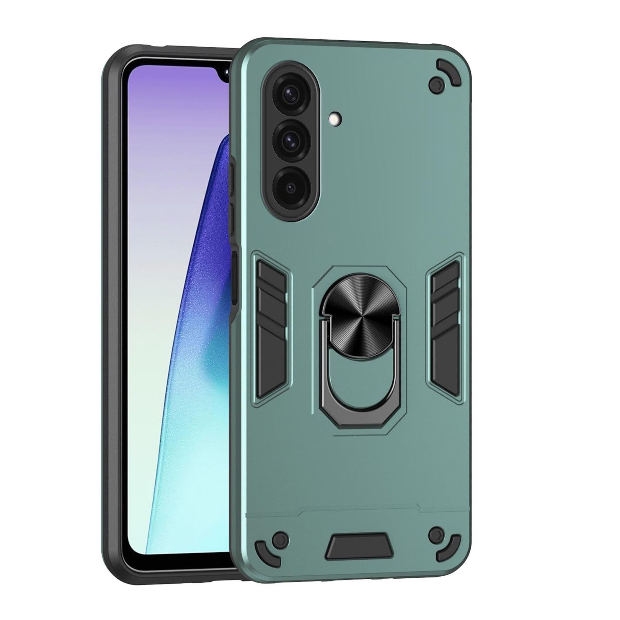 F&uuml;r Samsung Galaxy A37 5G Armor Magnet Ring Schutz Handy H&uuml;lle Gr&uuml;n - Bild 1