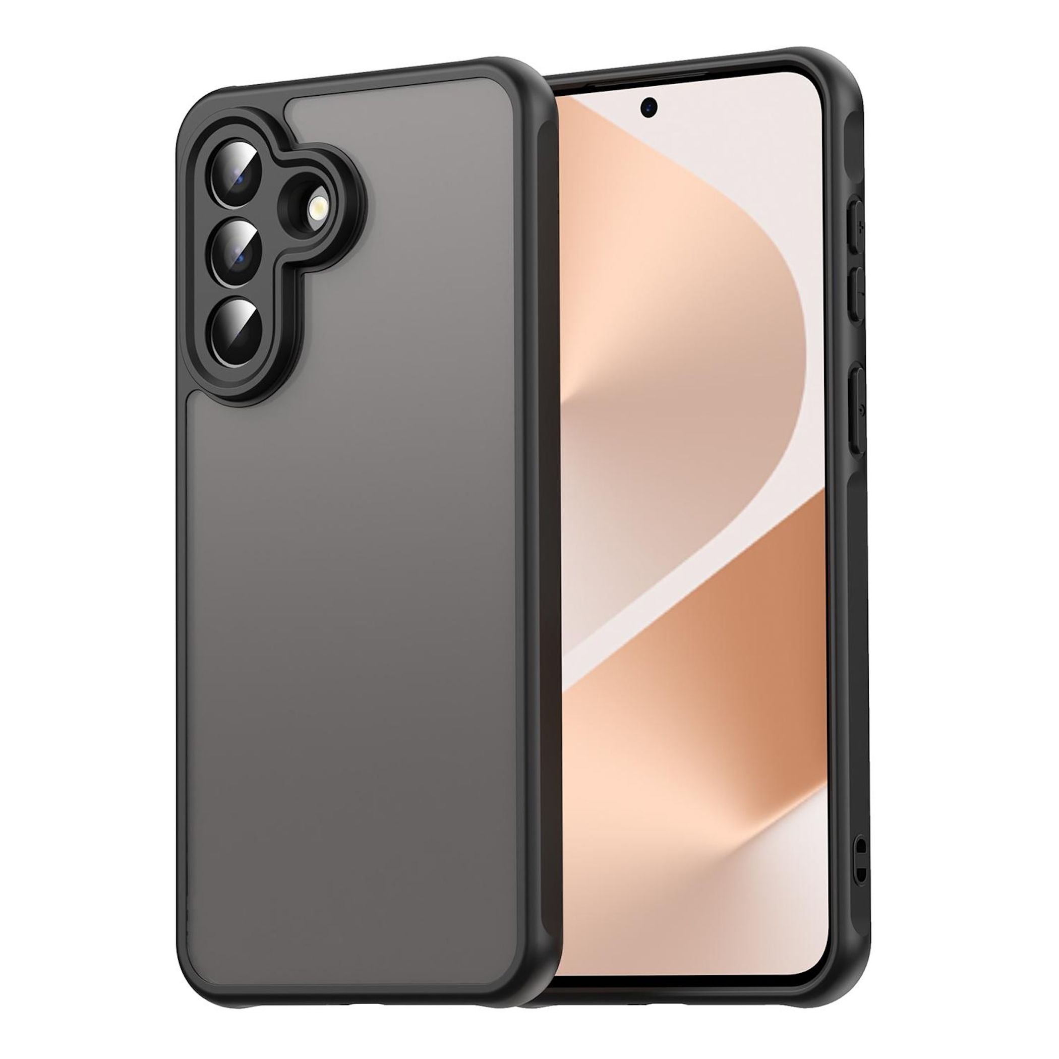 F&uuml;r Samsung Galaxy A57 5G TPU / PC Frosted Hybrid H&uuml;lle Schwarz - Bild 1