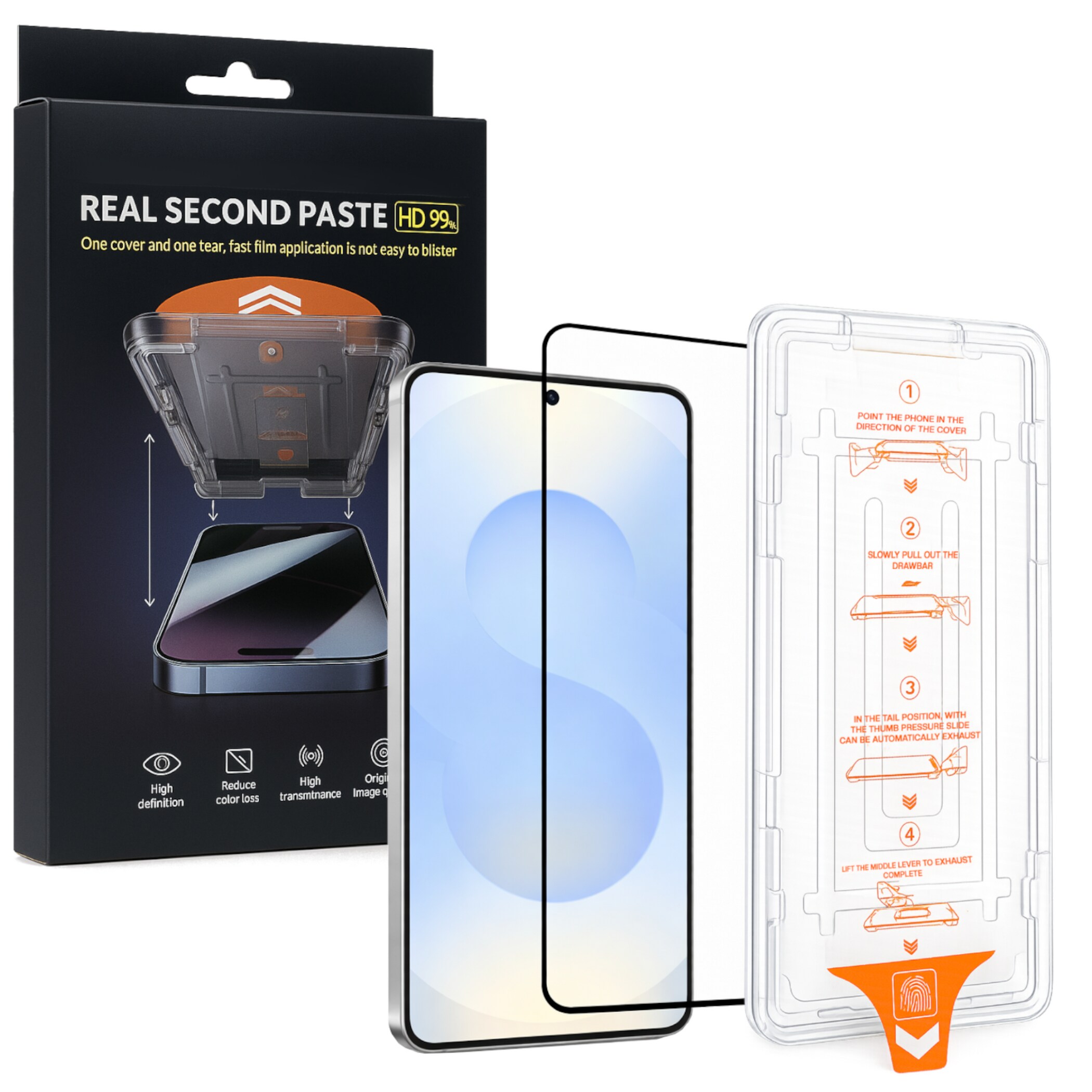 SnapFit Display Schutzglas f&uuml;r Samsung Galaxy S26 S25 Plus Ultra + Anbringhilfe - Bild 1