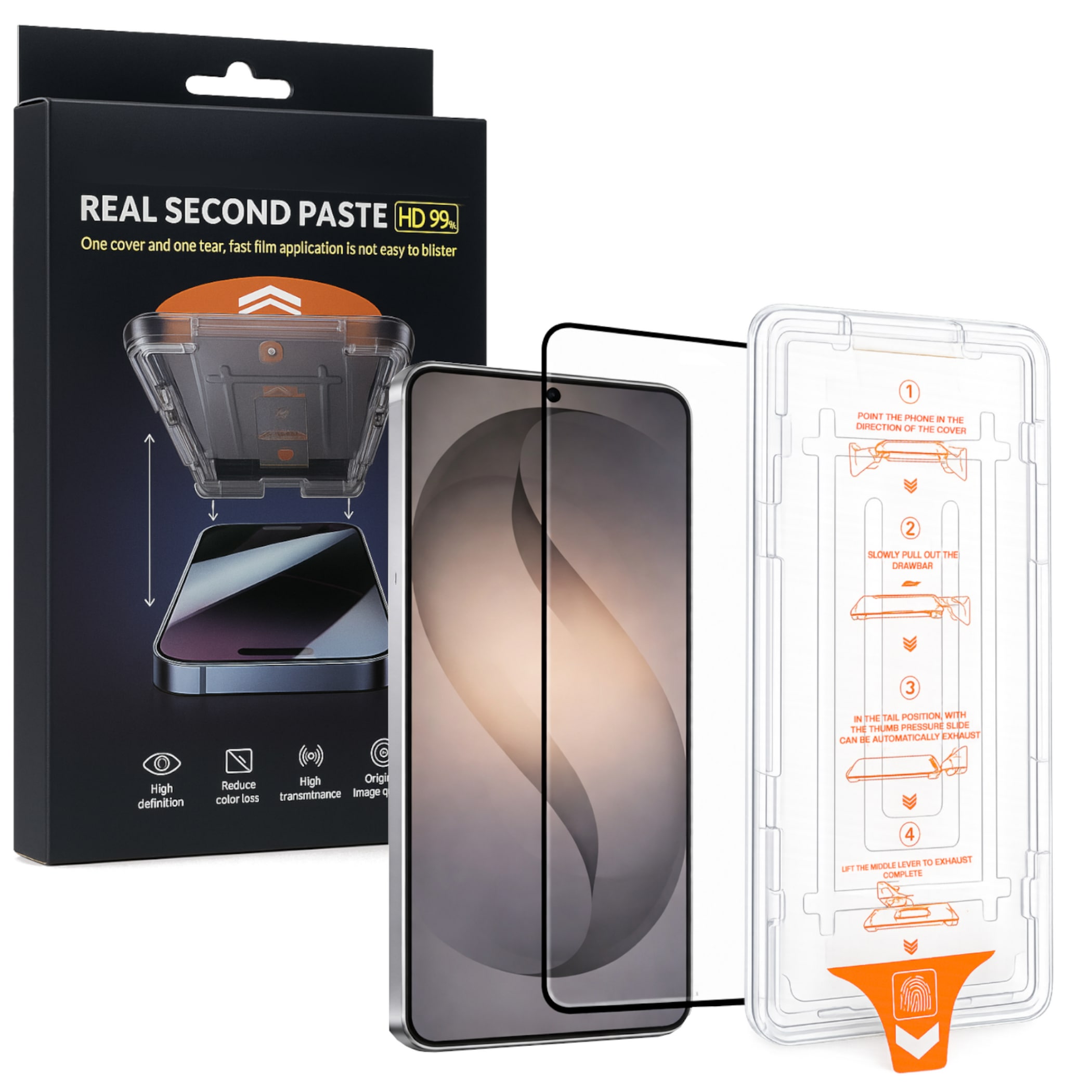SnapFit Display Schutzglas f&uuml;r Samsung Galaxy S26 S25 Plus Ultra + Anbringhilfe - Bild 1