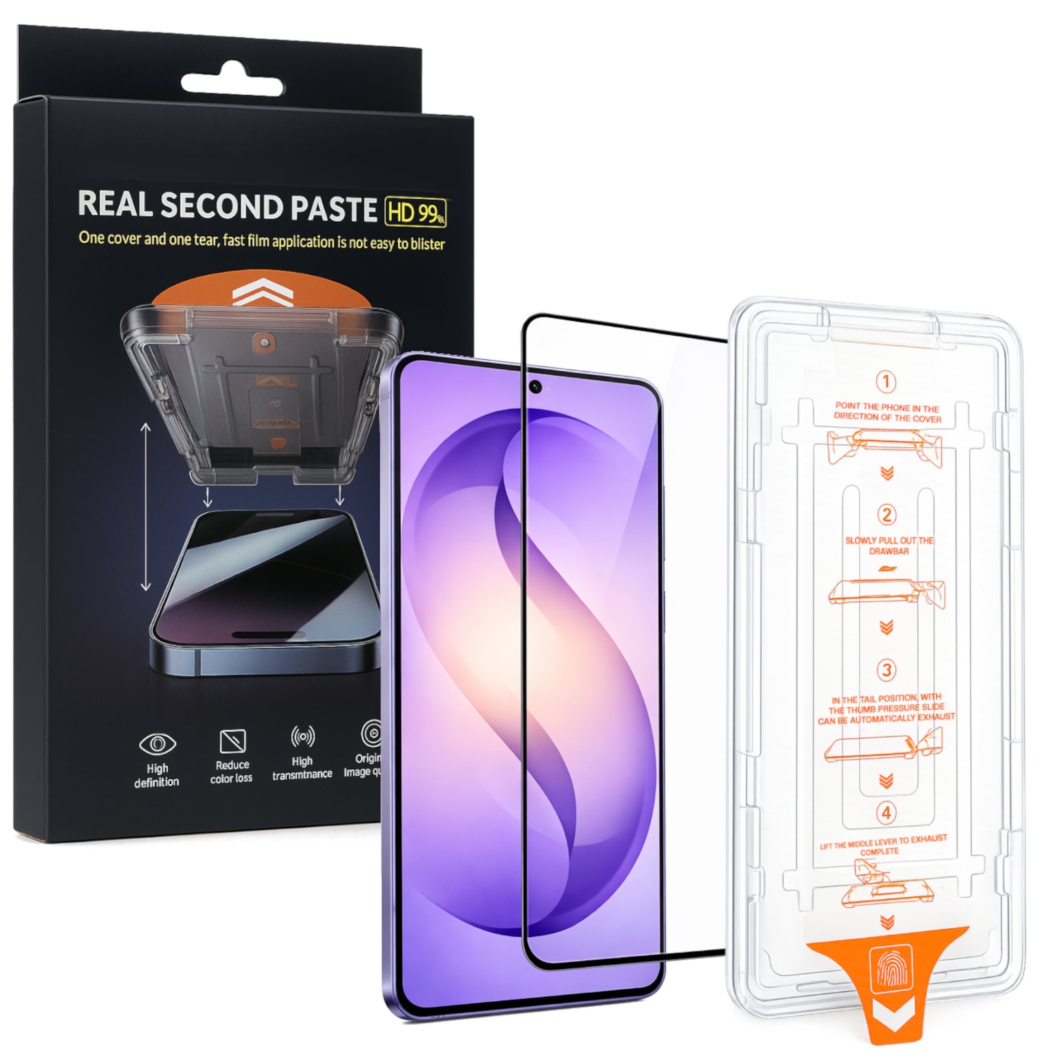 SnapFit Display Schutzglas f&uuml;r Samsung Galaxy S26 S25 Plus Ultra + Anbringhilfe - Bild 1