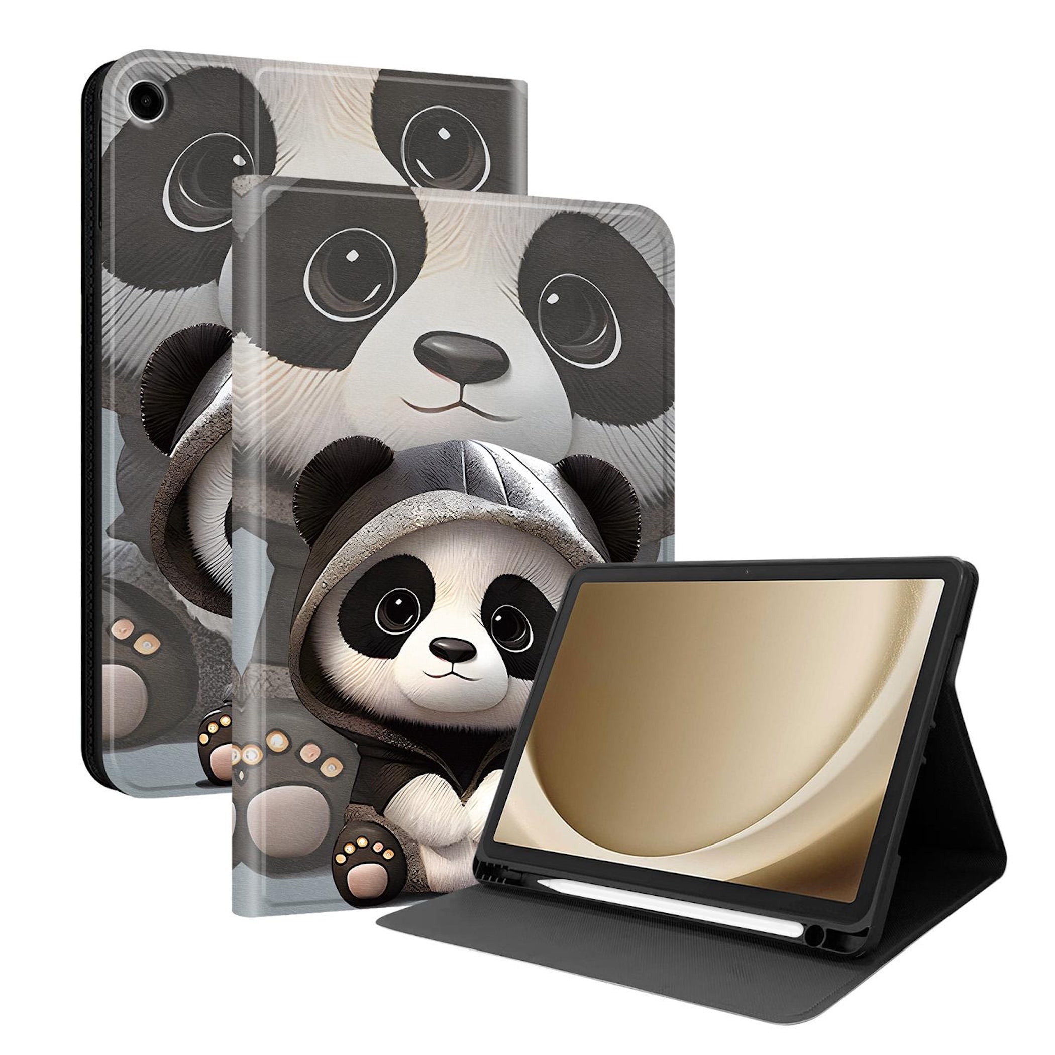 F&uuml;r Samsung Galaxy Tab A11+ / Tab A9 + Kunstleder Motiv Tasche - Bild 1