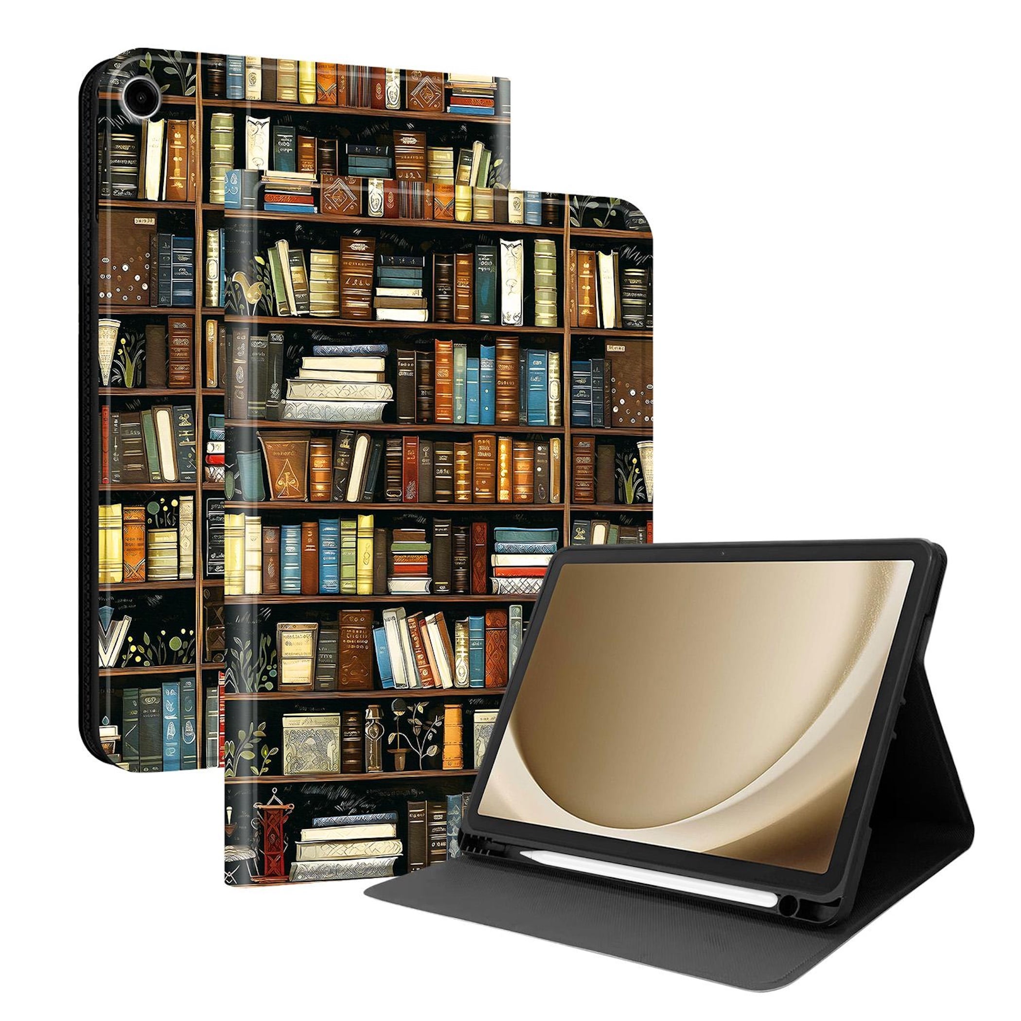 F&uuml;r Samsung Galaxy Tab A11+ / Tab A9 + Kunstleder Motiv Tasche - Bild 1