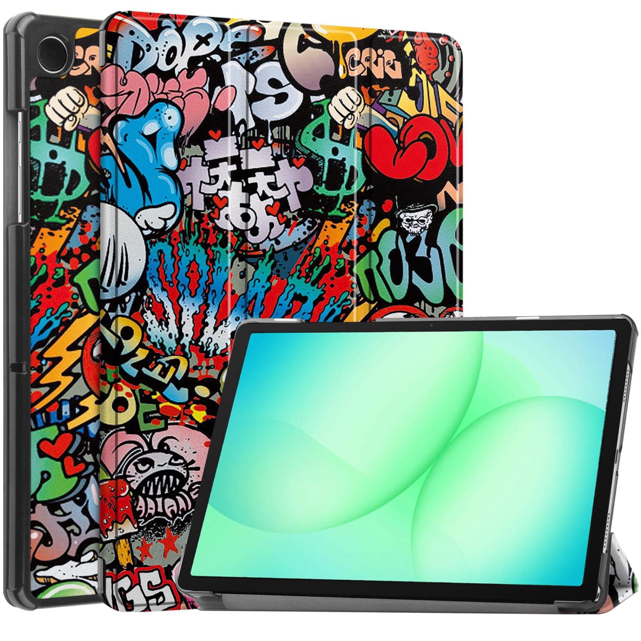 f&uuml;r Samsung Galaxy Tab A11+ Plus / A9+ Plus 3folt Smart Graffiti - Bild 1