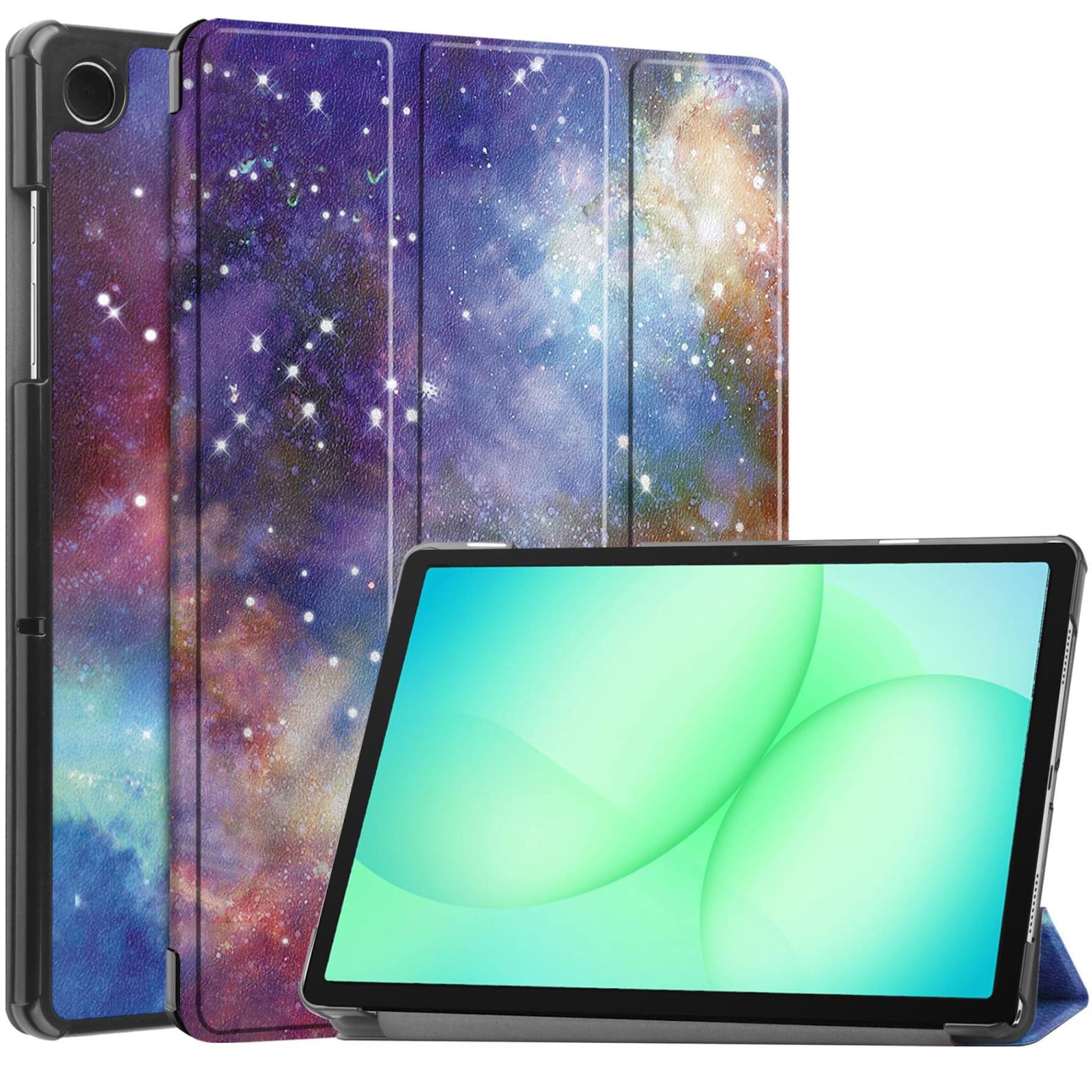 F&uuml;r Samsung Galaxy Tab A11+ Plus / A9+ Plus 3folt Smart H&uuml;lle Milchstrasse - Bild 1