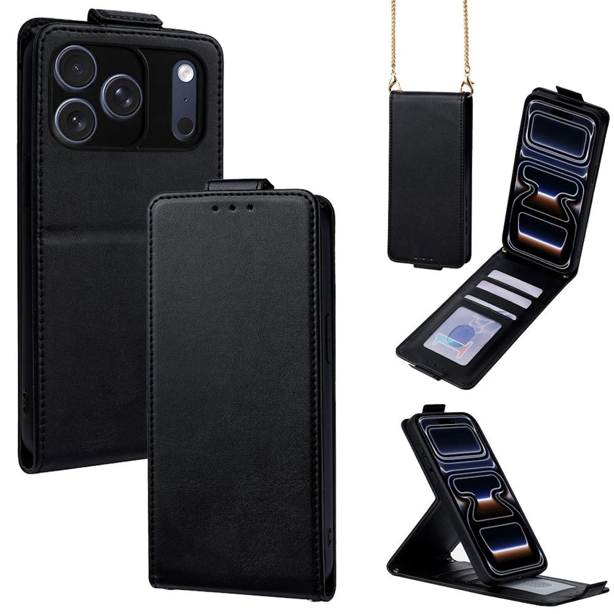 Flipcase f&uuml;r Apple iPhone 17 Pro Crossbody Kette mit Kartenfach - Bild 1