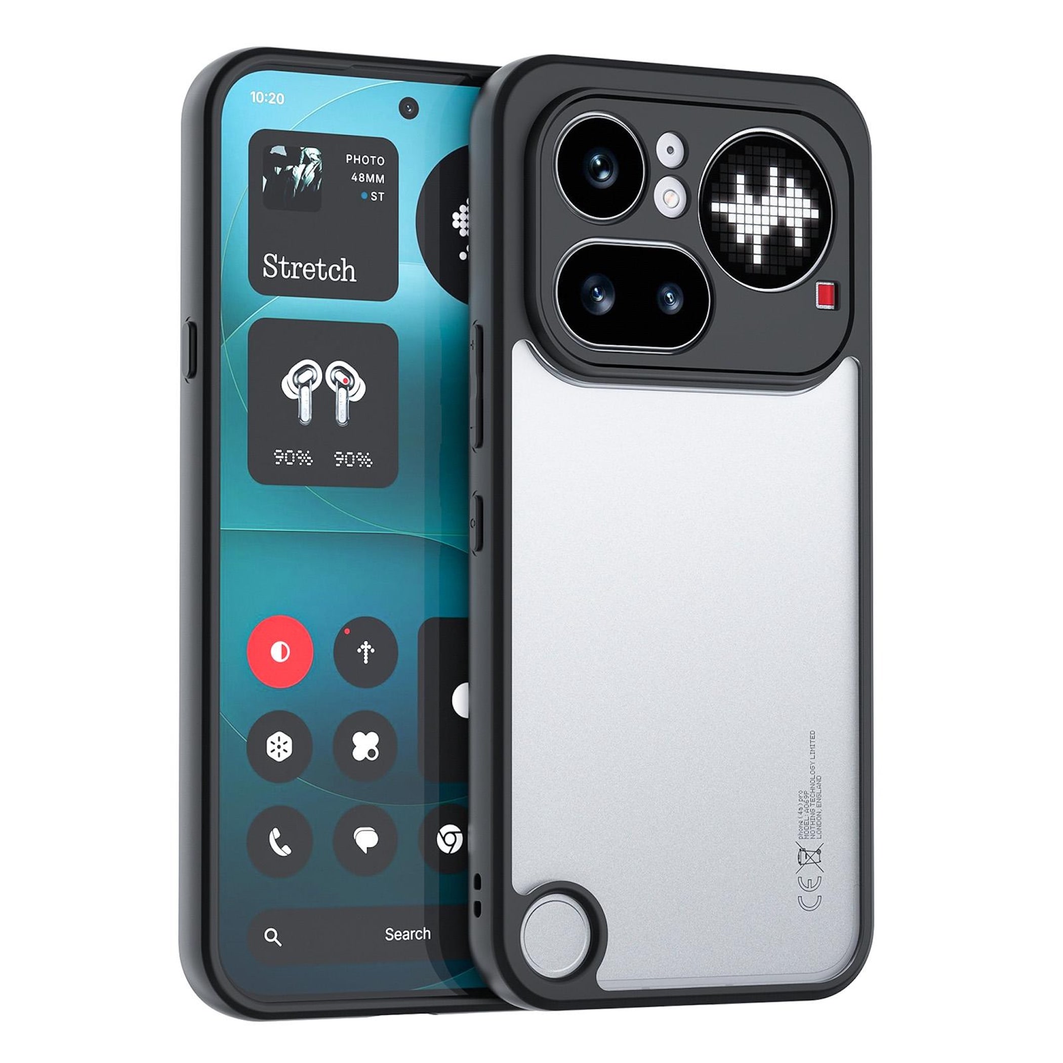 Handyh&uuml;lle Sto&szlig;fest f&uuml;r Nothing Phone 4a Pro TPU PC Airbag Linsenschutz Schwarz - Bild 1