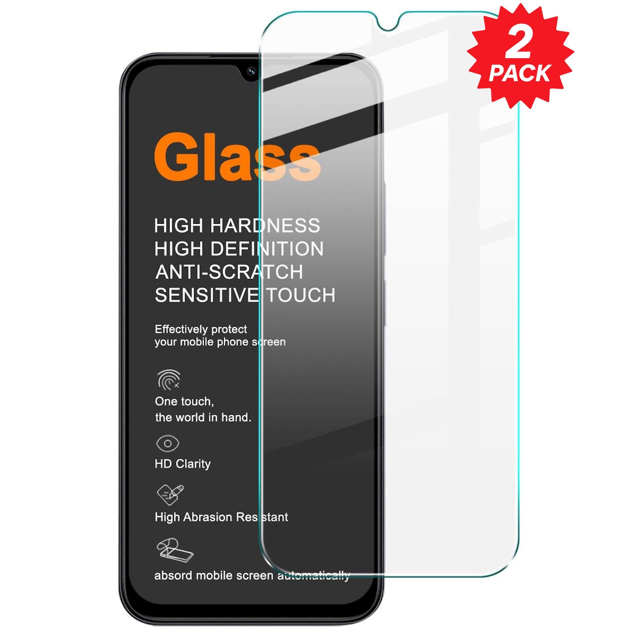 2x f&uuml;r Xiaomi Redmi A7 Pro Bildschirmschutz 9H HD Hartglas - Bild 1