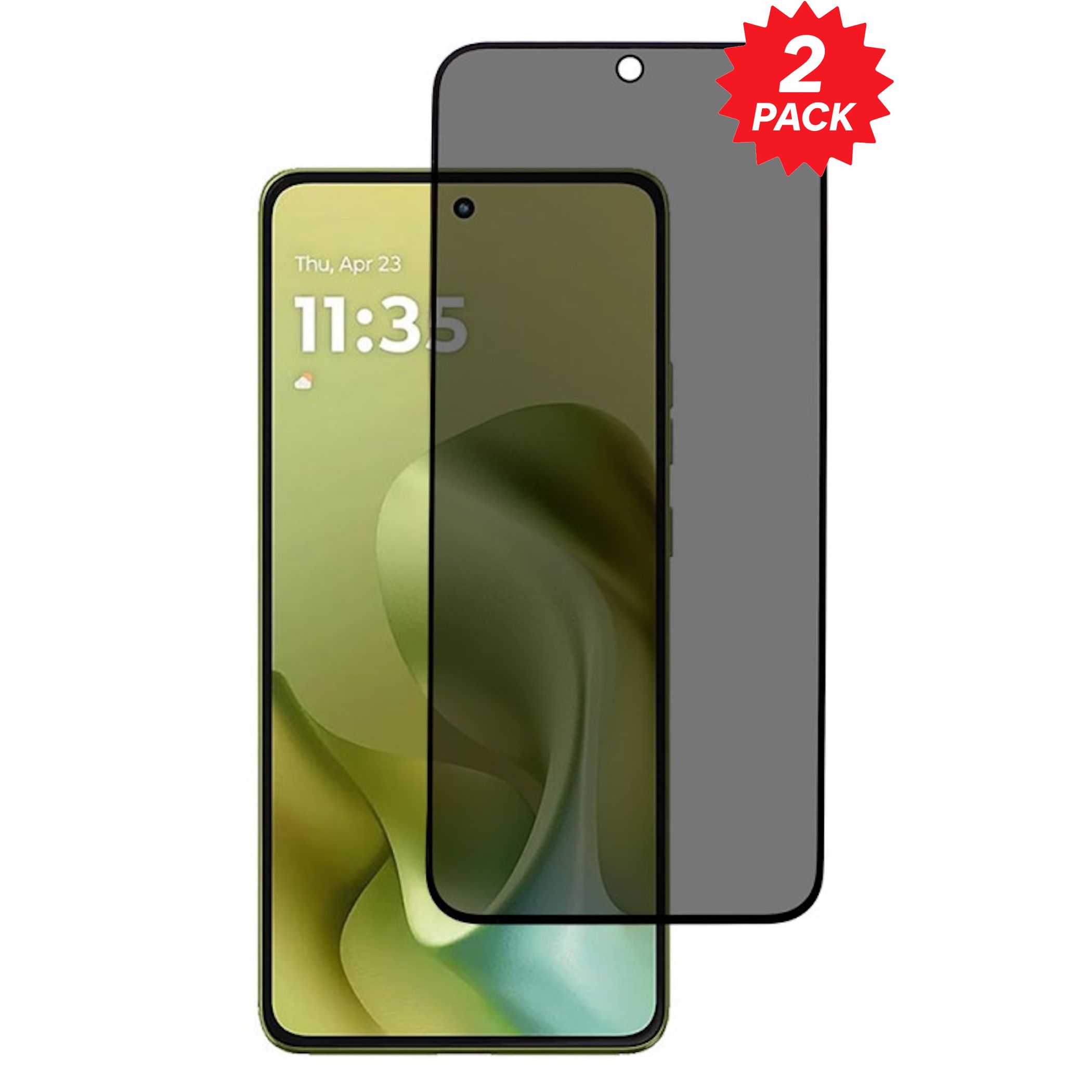 2x Privacy Schutzglas f&uuml;r Motorola Moto G87 5G Displayschutz 9H Blickschutz Glas - Bild 1
