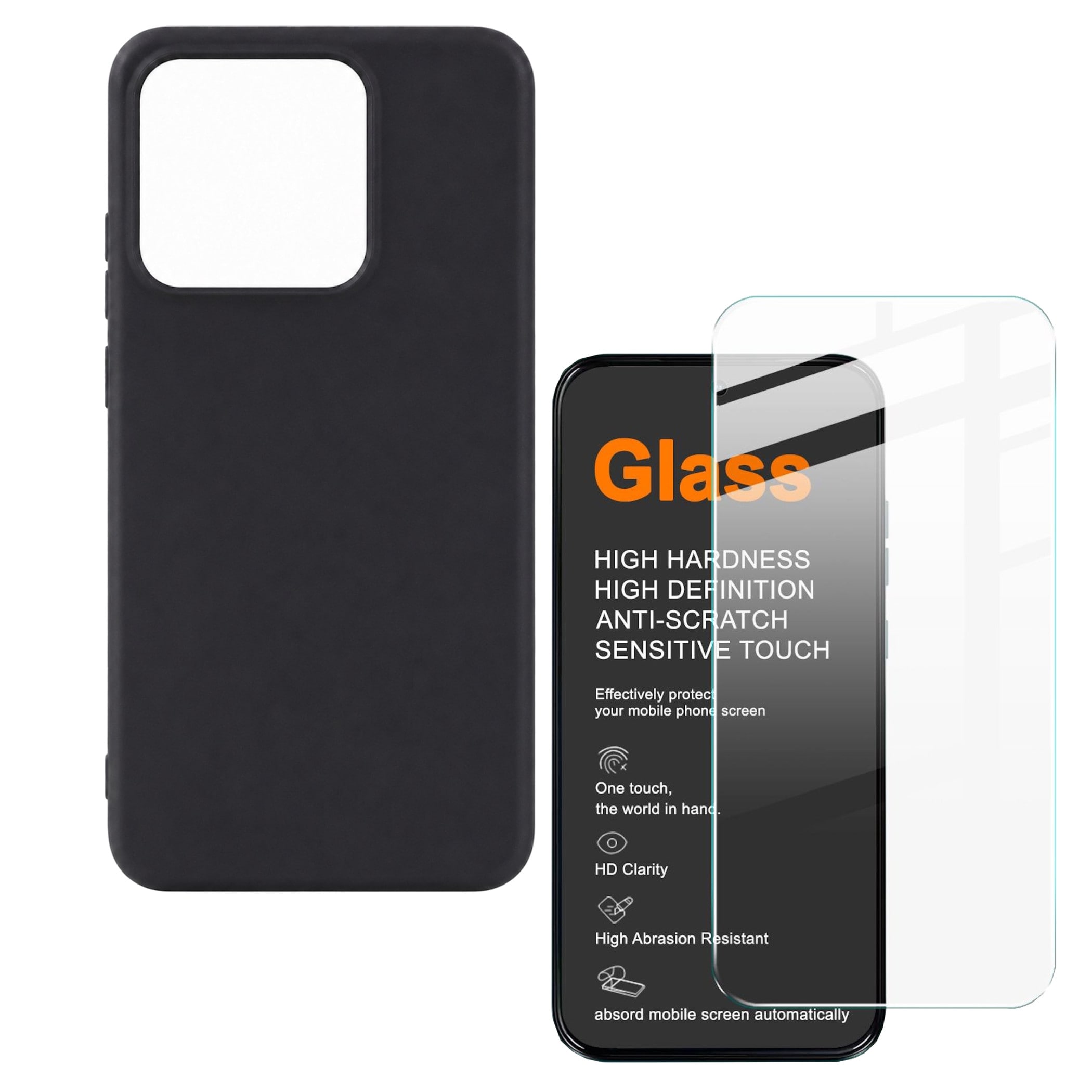 + Schutzglas f&uuml;r Motorola Moto G47 5G Set TPU 9H Glas 2 in 1 Bundle - Bild 1