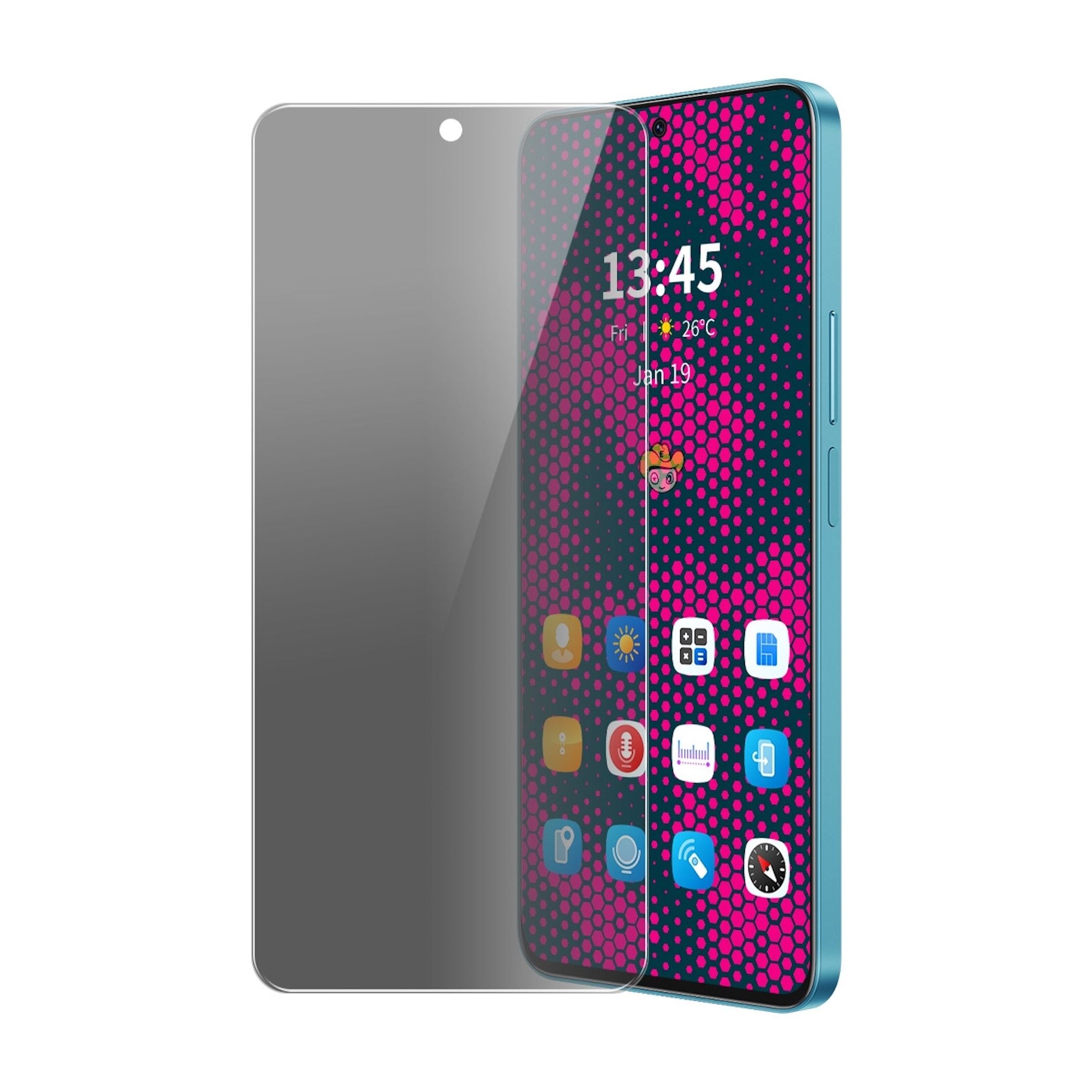 1x Privacy Schutzglas f&uuml;r Motorola Moto G47 5G Displayschutz 9H Blickschutz Glas - Bild 1