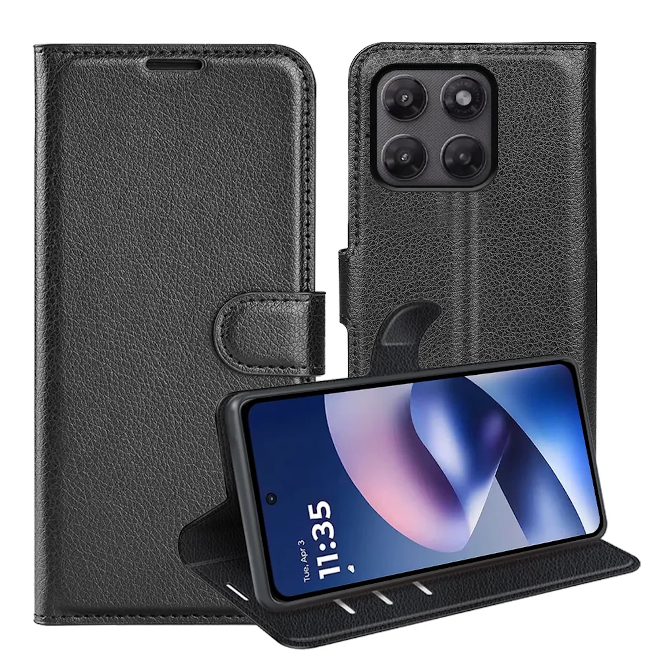 Handy H&uuml;lle Klapph&uuml;lle Motorola Moto G37 / Power G47 5G Kunstleder Flip Tasche - Bild 1
