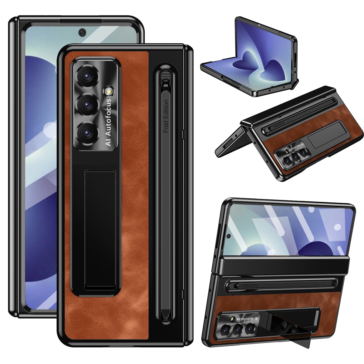 Klapph&uuml;lle + H9 Display Glas Samsung Galaxy Z Fold8 Ultra 5G Orange - Bild 1