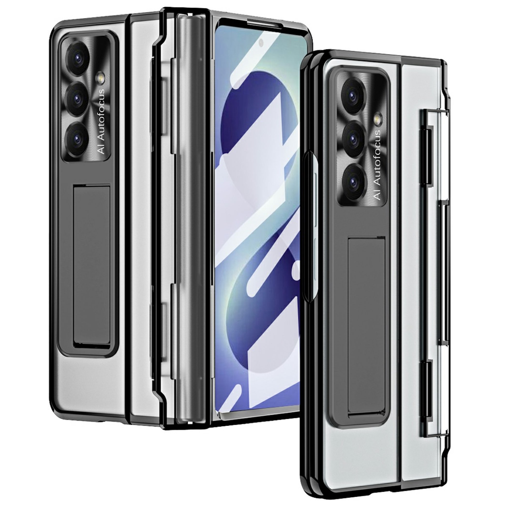 Handyh&uuml;lle Klapph&uuml;lle + H9 Display Glas Samsung Galaxy Z Fold8 Ultra 5G Klar - Bild 1