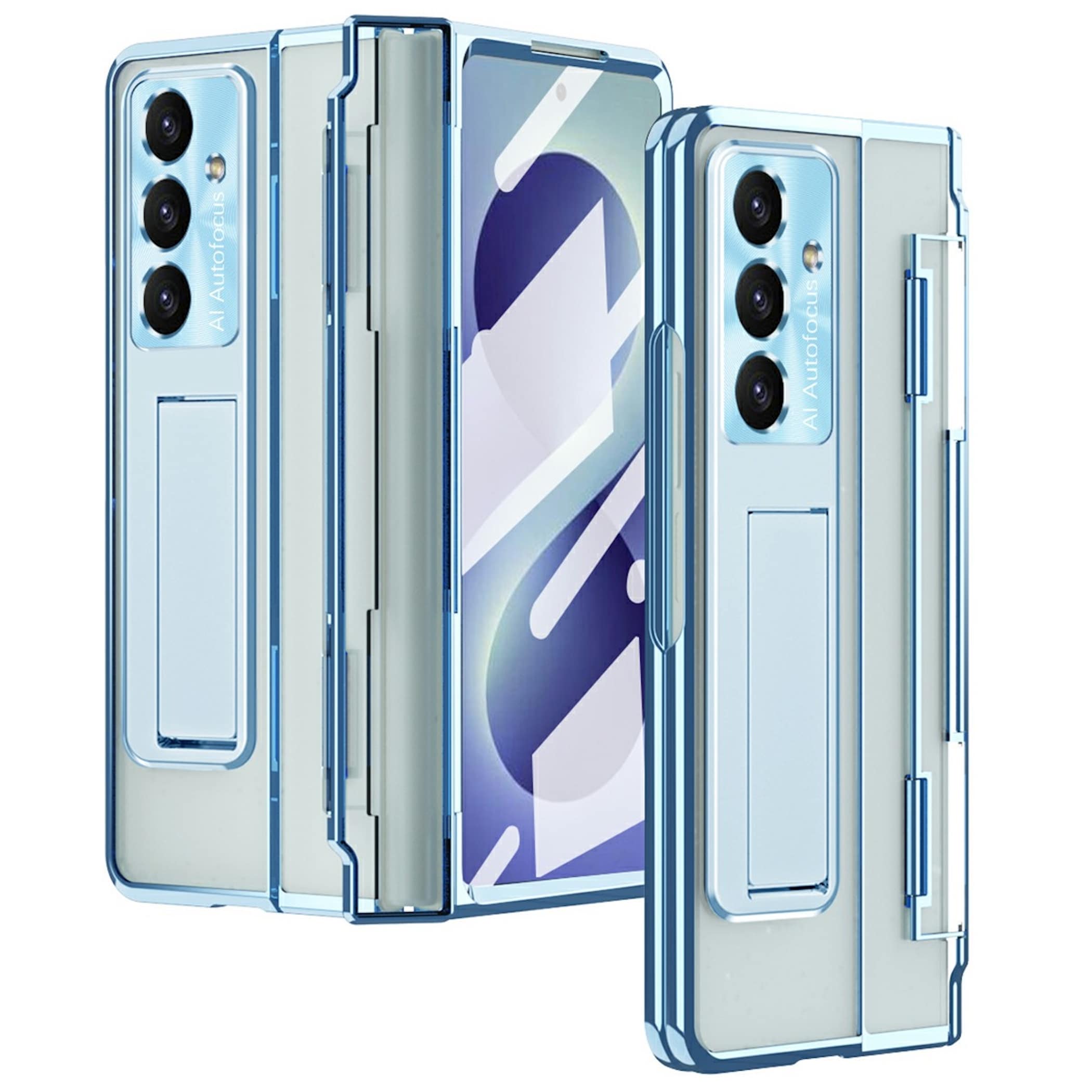 Handyh&uuml;lle Klapph&uuml;lle + H9 Display Glas Samsung Galaxy Z Fold8 Ultra 5G Klar - Bild 1