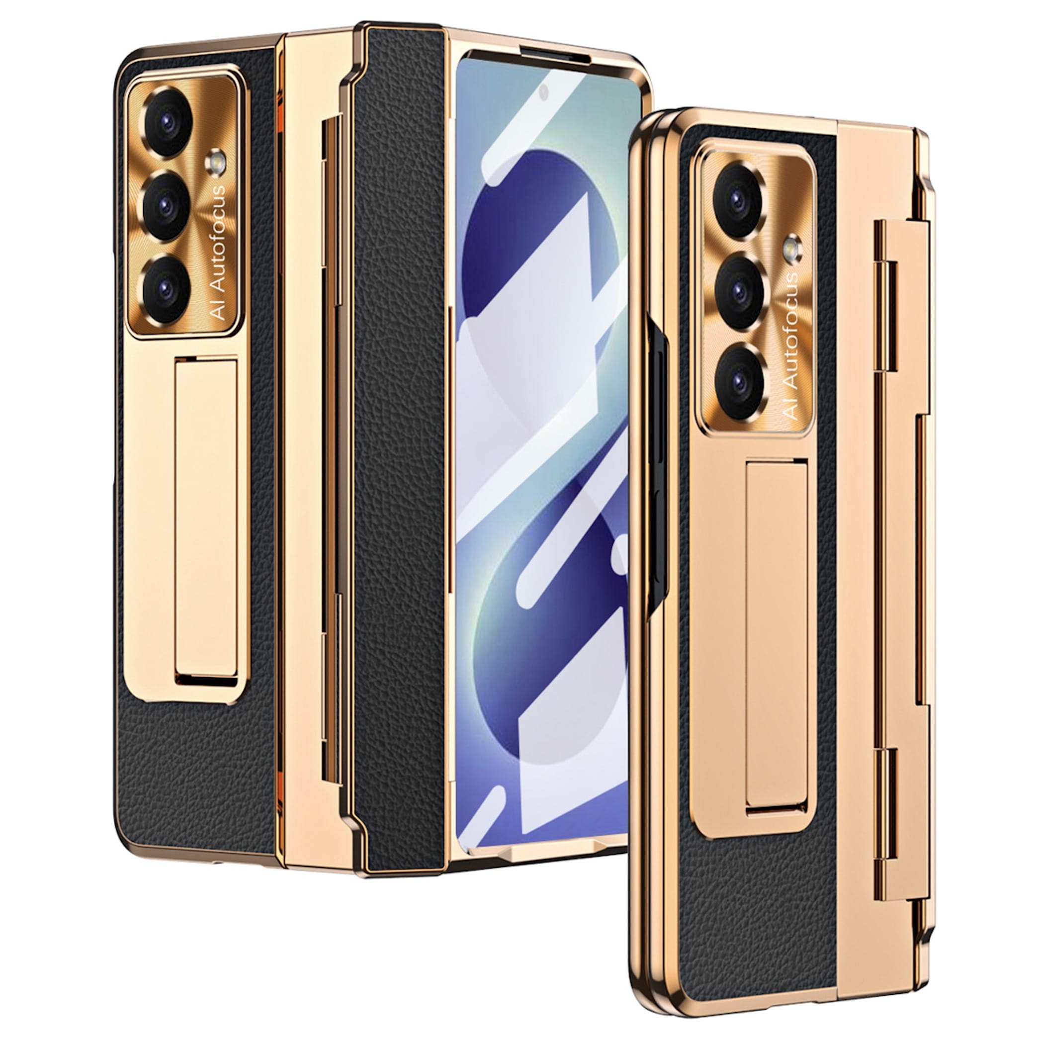 Handyh&uuml;lle Klapph&uuml;lle + Display Folie Samsung Galaxy Z Fold8 Ultra 5G Schwarz - Bild 1