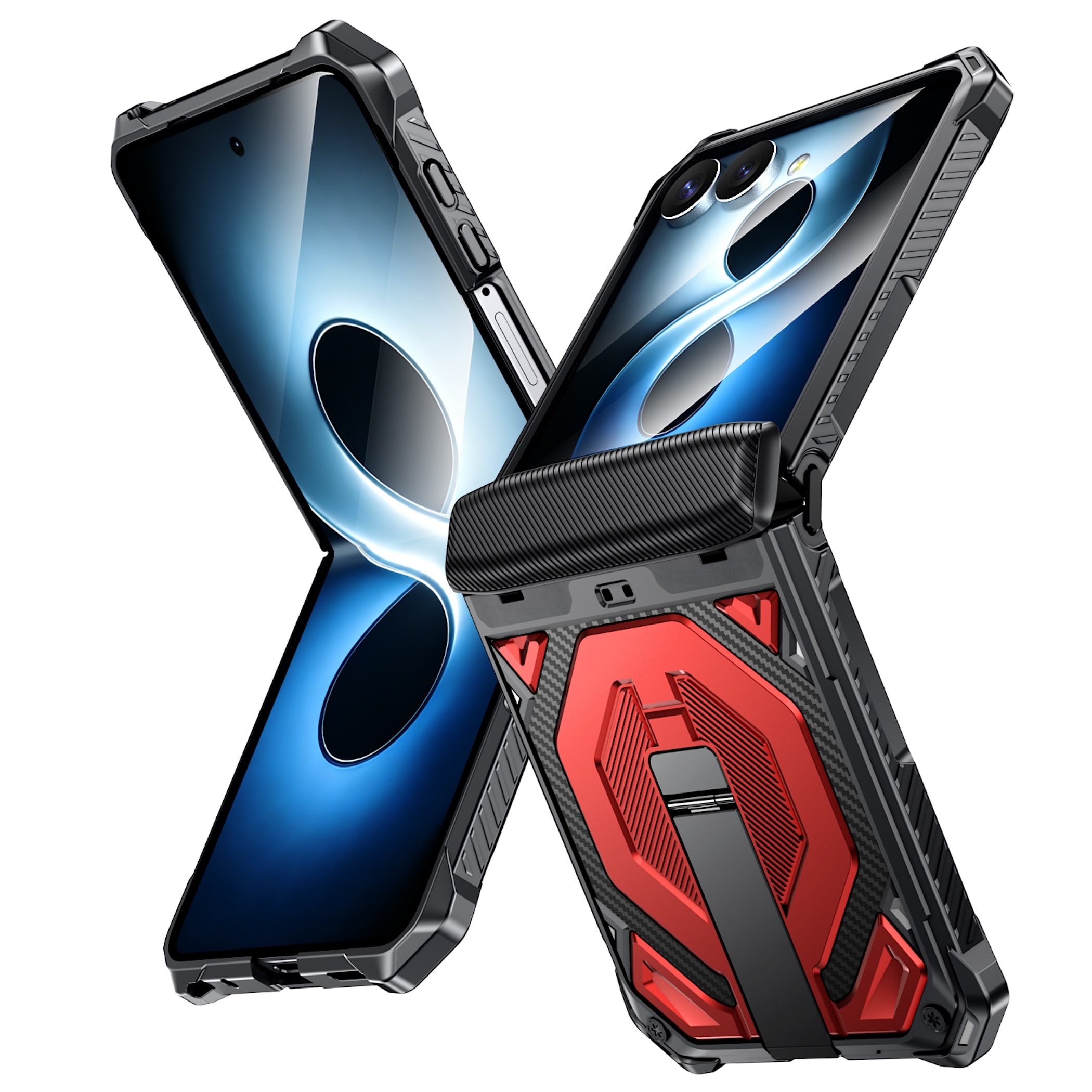 Handyh&uuml;lle Klapph&uuml;lle Kickstand f&uuml;r Samsung Galaxy Z Flip8 + 7 5G Schutz Tasche - Bild 1