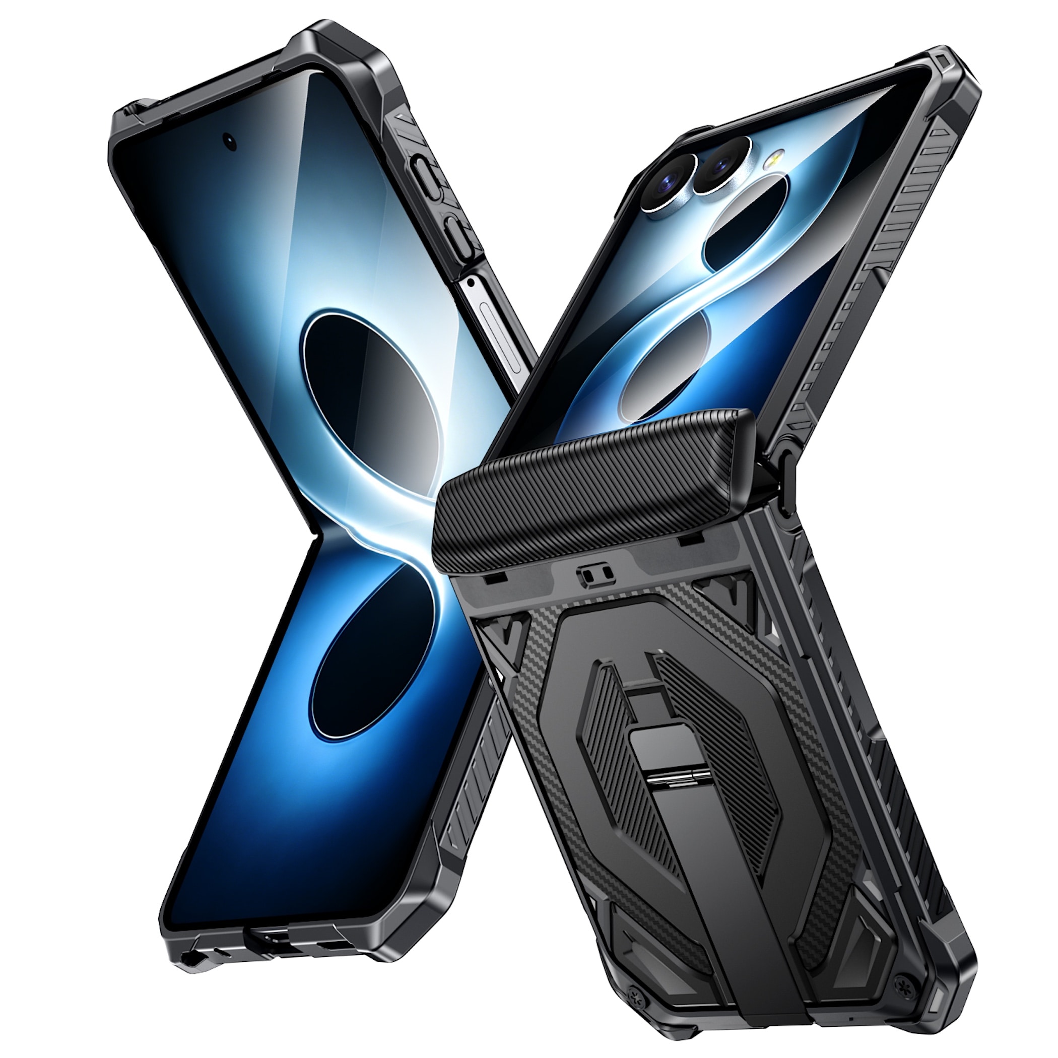 Handyh&uuml;lle Klapph&uuml;lle Kickstand f&uuml;r Samsung Galaxy Z Flip8 + 7 5G Schutz Tasche - Bild 1