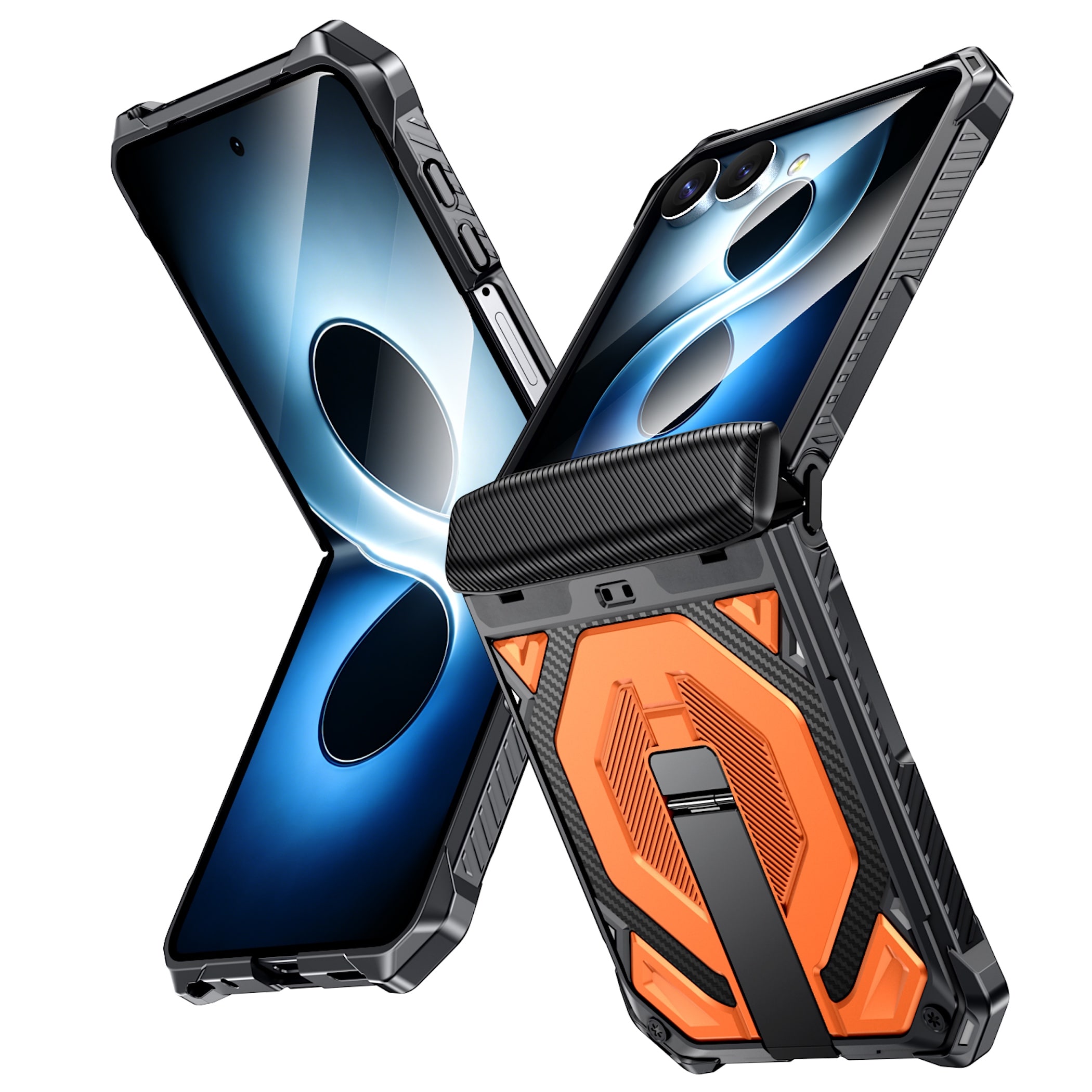 Handyh&uuml;lle Klapph&uuml;lle Kickstand f&uuml;r Samsung Galaxy Z Flip8 + 7 5G Schutz Tasche - Bild 1