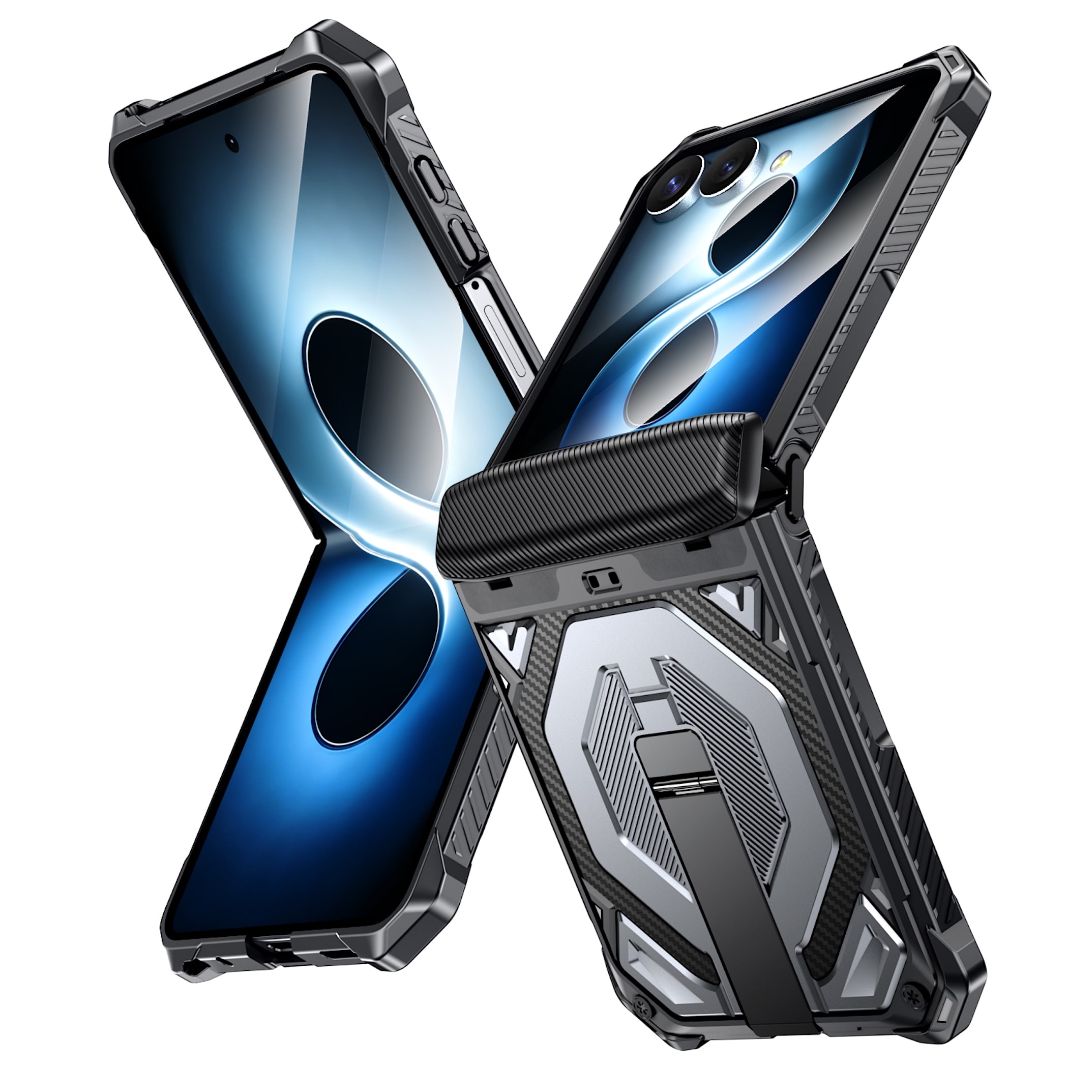 Handyh&uuml;lle Klapph&uuml;lle Kickstand f&uuml;r Samsung Galaxy Z Flip8 + 7 5G Schutz Tasche - Bild 1
