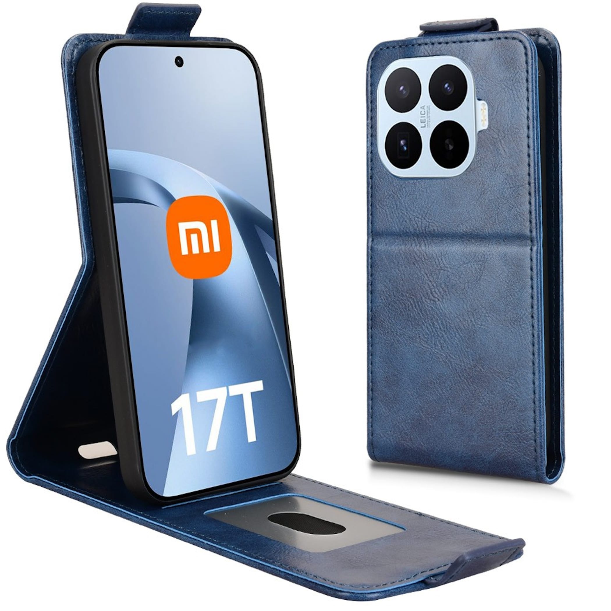 Handy H&uuml;lle Klapph&uuml;lle Kunstleder f&uuml;r Xiaomi 17T Pro Flipcase Tasche mit Kartenfach - Bild 1