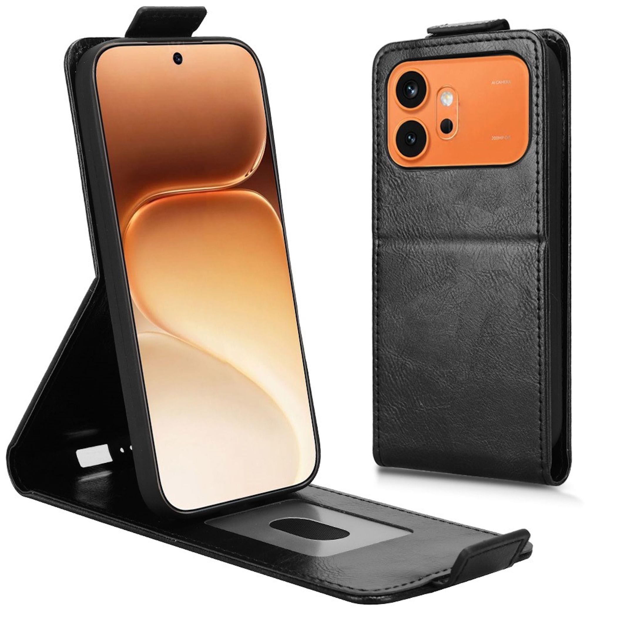 Flipcase Kunstleder Honor 600 / 600 Pro Klapph&uuml;lle Kartenfach Schwarz - Bild 1
