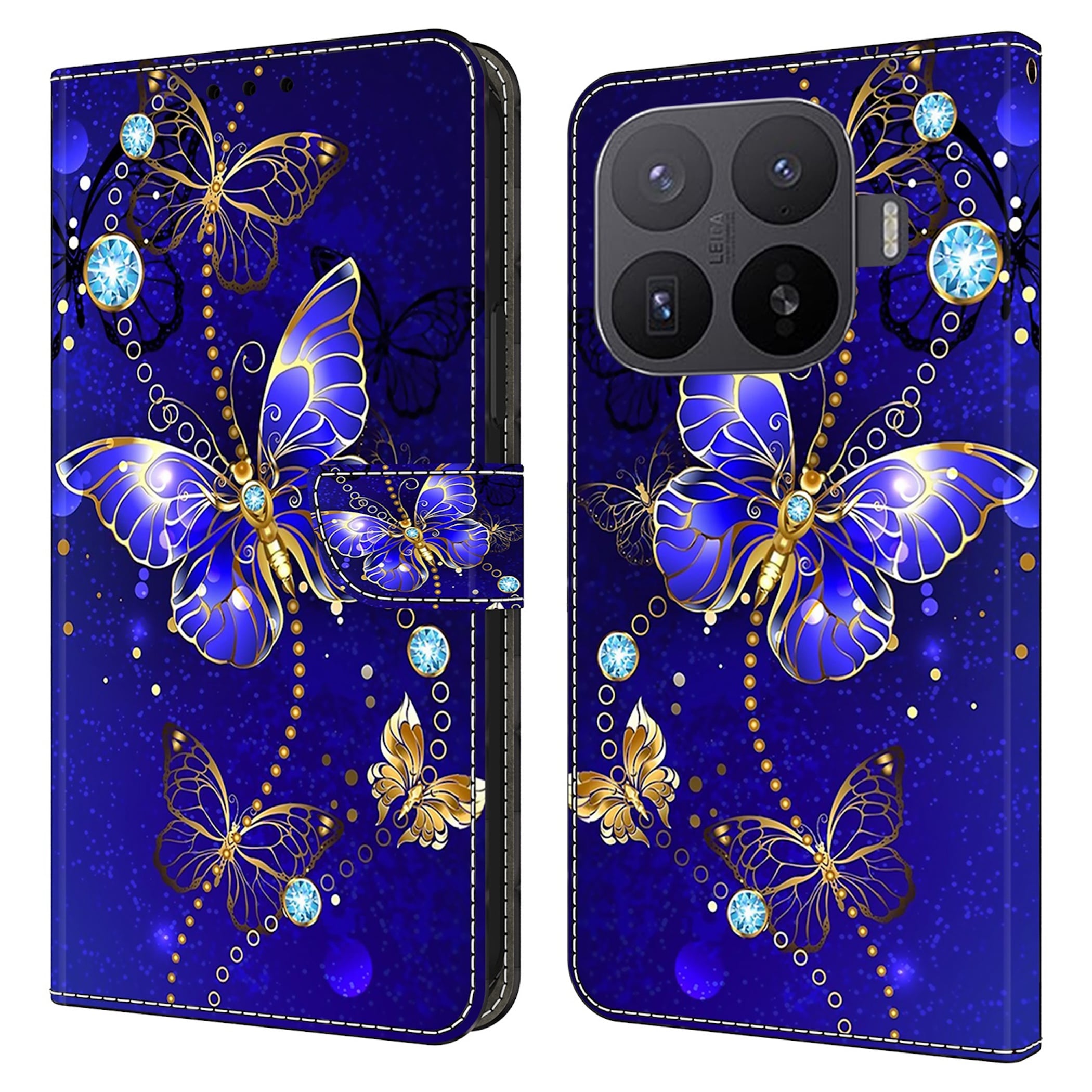 Handyh&uuml;lle Booktasche Kunstleder Xiaomi 17T Klapph&uuml;lle Kartenfach Motiv Muster 3 - Bild 1