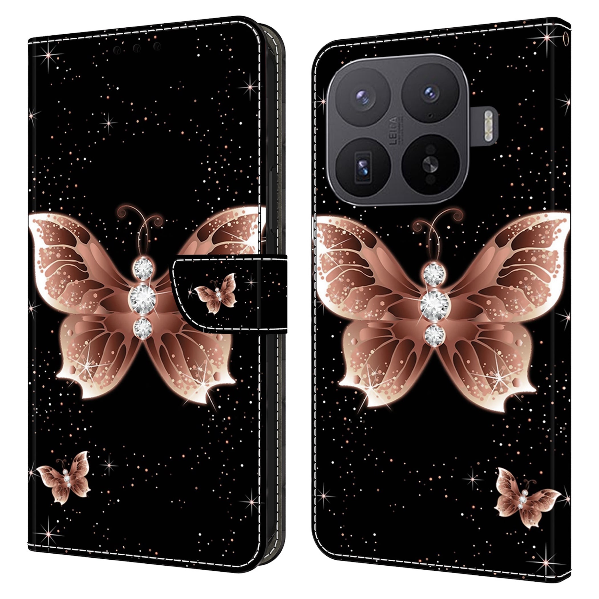 Handyh&uuml;lle Booktasche Kunstleder Xiaomi 17T Pro Klapph&uuml;lle Kartenfach Motiv 2 - Bild 1