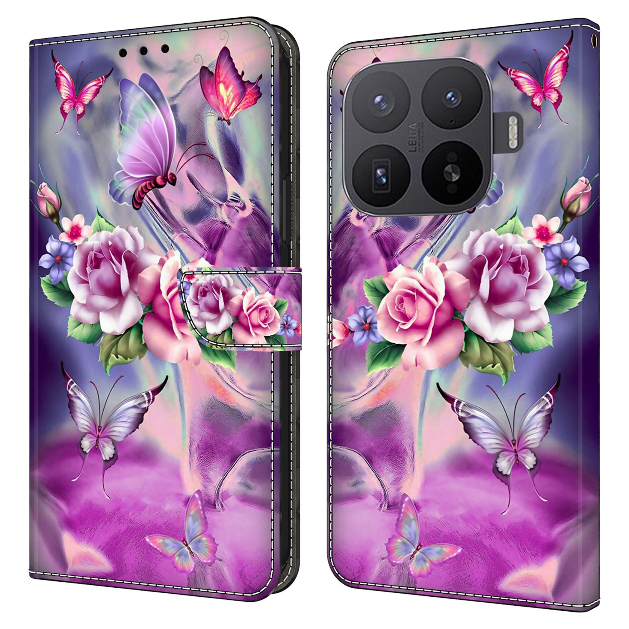 Handyh&uuml;lle Booktasche Kunstleder Xiaomi 17T / Pro Klapph&uuml;lle Kartenfach Motiv - Bild 1