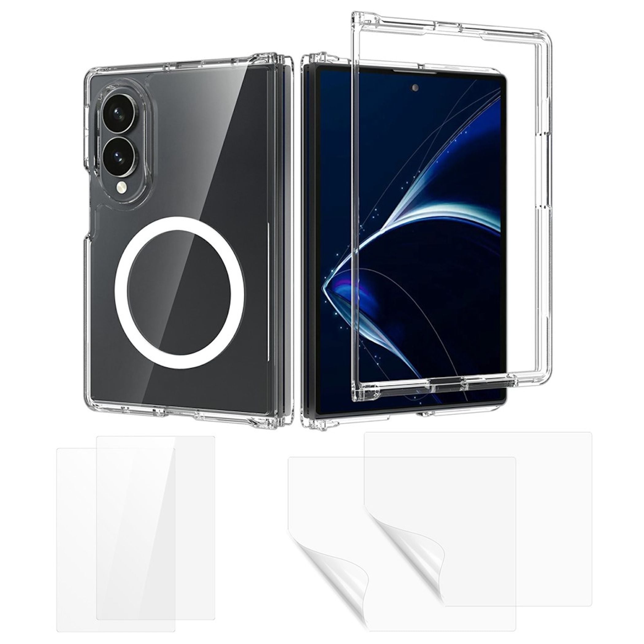 MagSafe H&uuml;lle + 2x Schutzglas + 2x Folie f&uuml;r Samsung Galaxy Z Fold8 5G Case Set - Bild 1