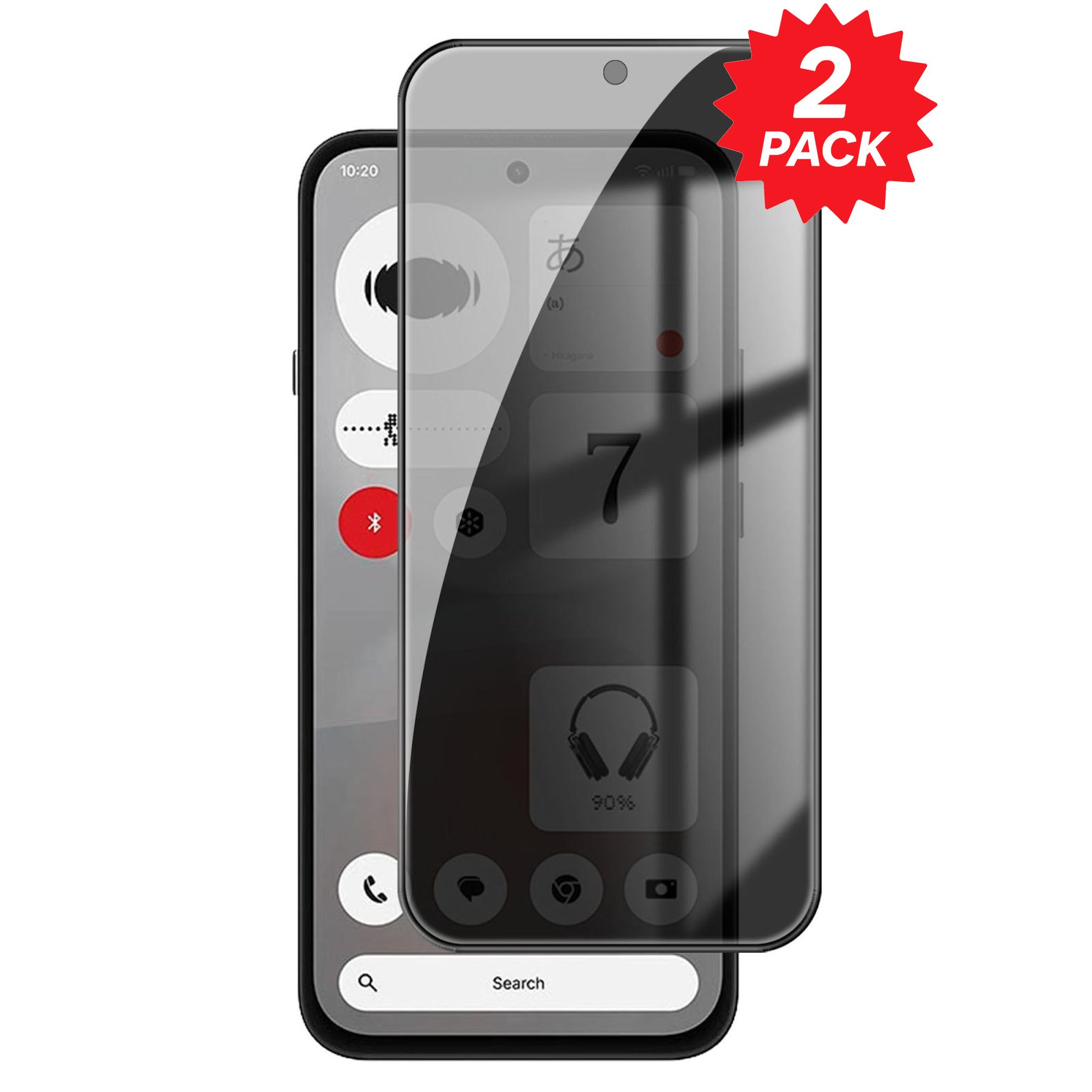 2x Privacy Schutzglas f&uuml;r Nothing Phone 4b Displayschutz 9H Blickschutz Glas - Bild 1