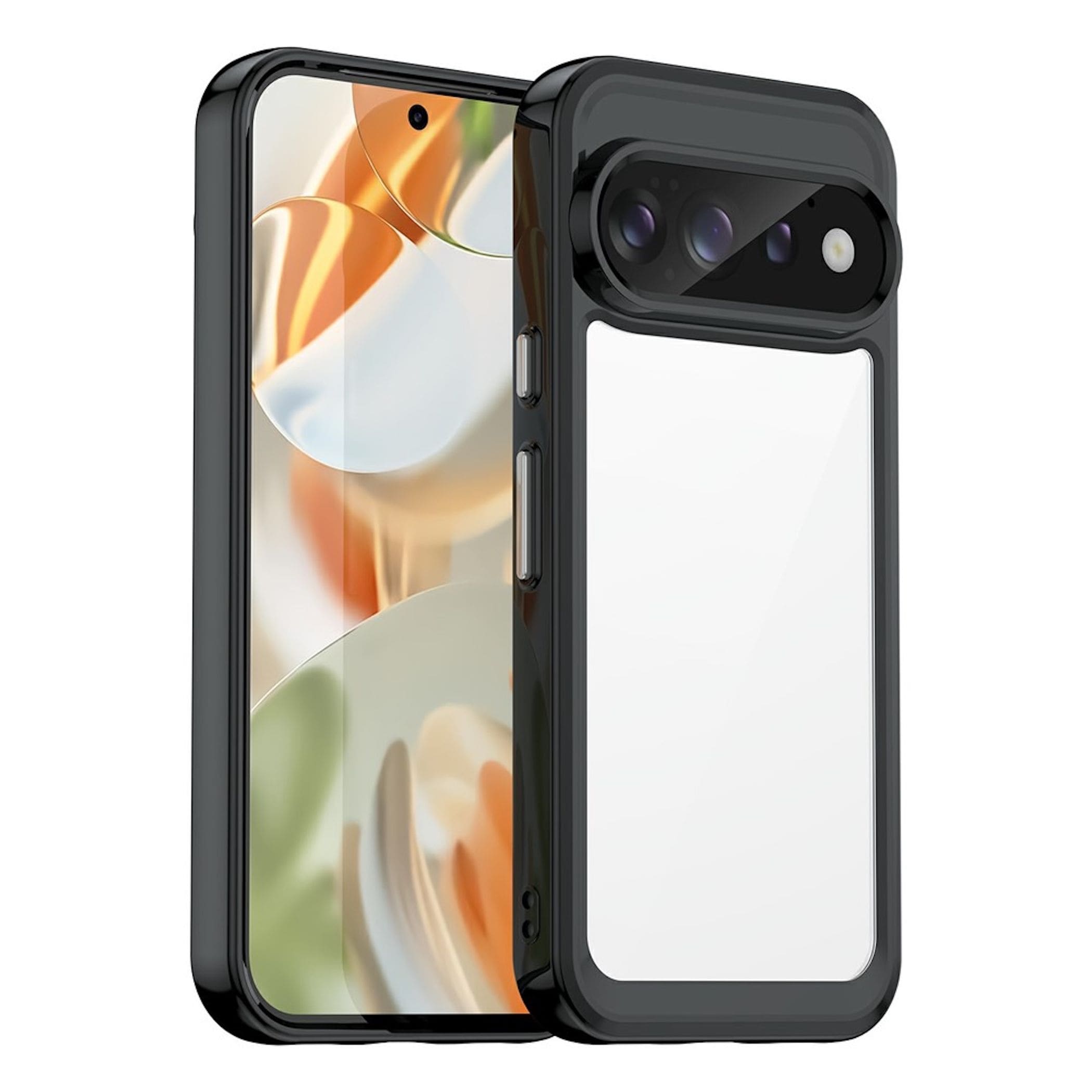 Handyh&uuml;lle Sto&szlig;fest f&uuml;r Google Pixel 11 / Pixel 11 Pro TPU Acryl Hybrid Schwarz - Bild 1