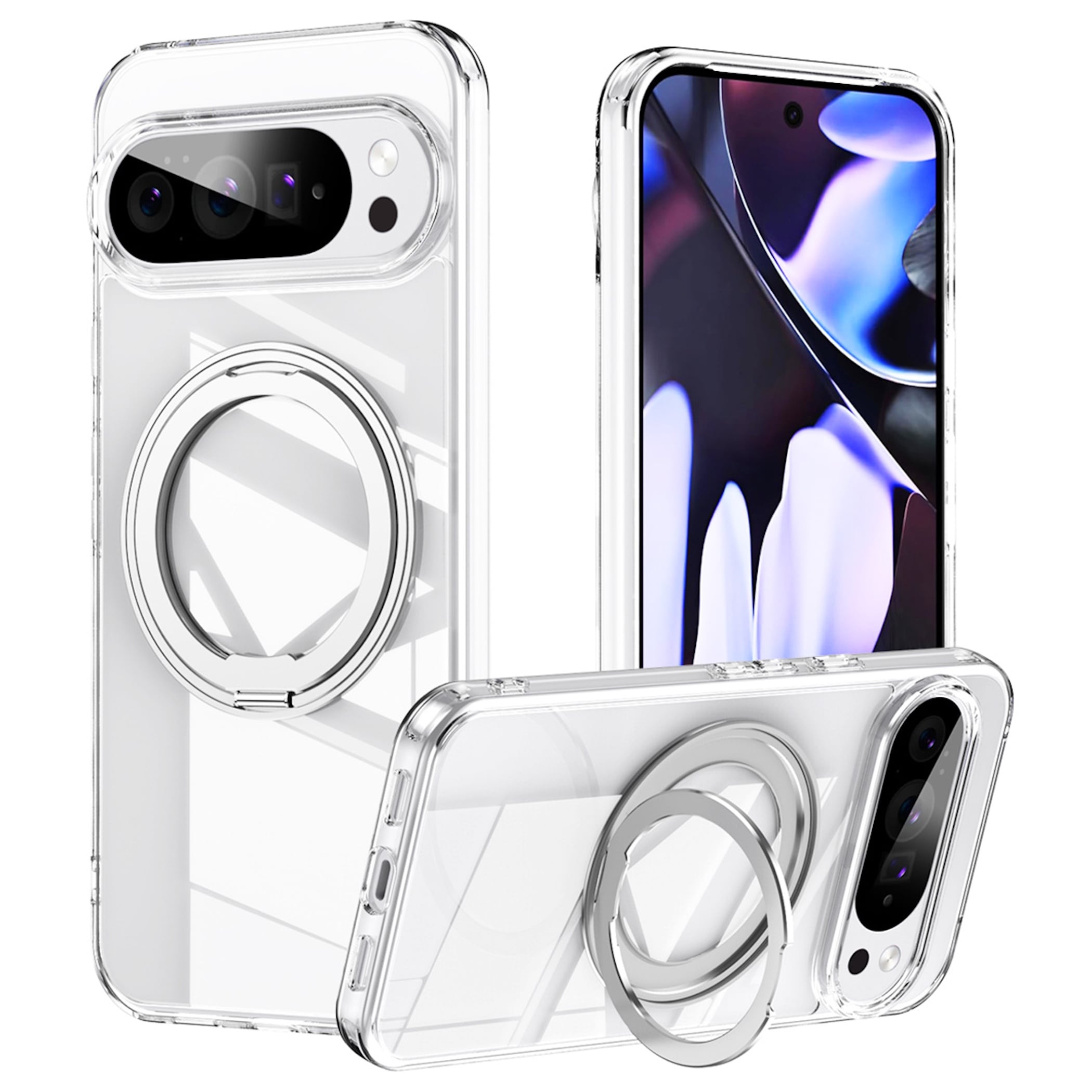 MagSafe Magnetisch Handyh&uuml;lle f&uuml;r Google Pixel 11 Pro XL 360 Grad Ring St&auml;nder - Bild 1