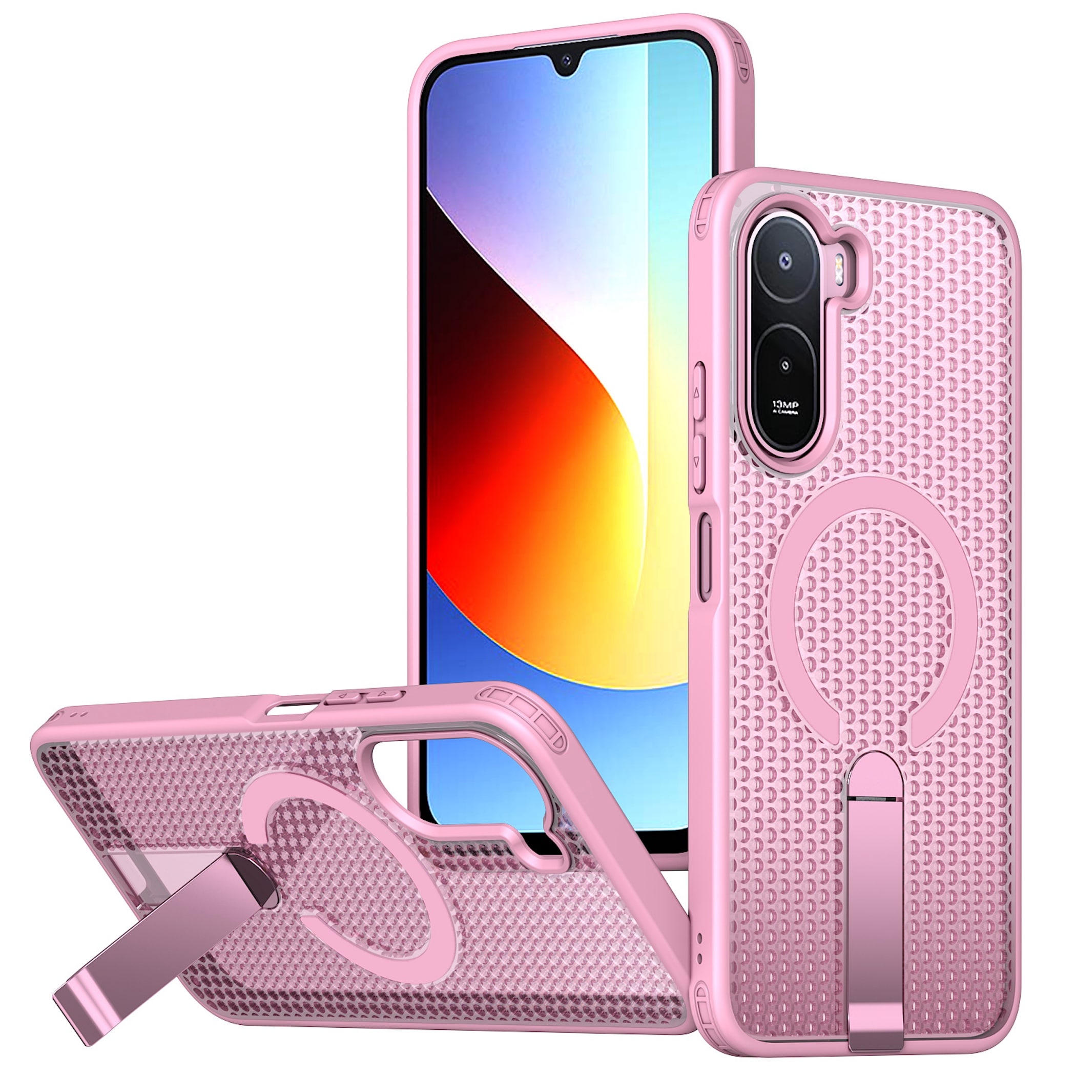Handyh&uuml;lle Magnetische Kickstand Silikon Xiaomi Redmi A7 Pro 5G / 4G TPU / PC - Bild 1