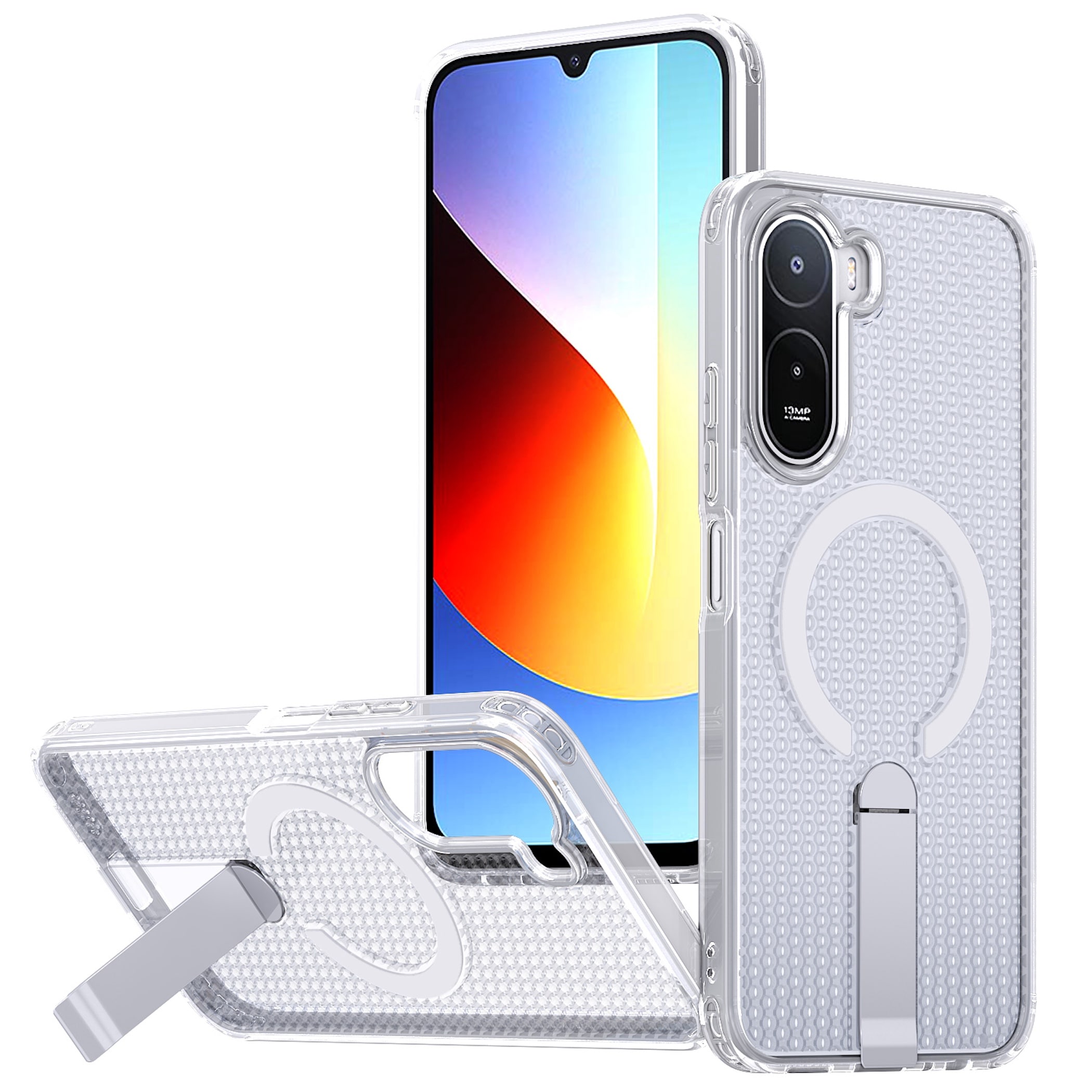 Handyh&uuml;lle Magnetische Kickstand Silikon Xiaomi Redmi A7 Pro 5G / 4G TPU / PC - Bild 1