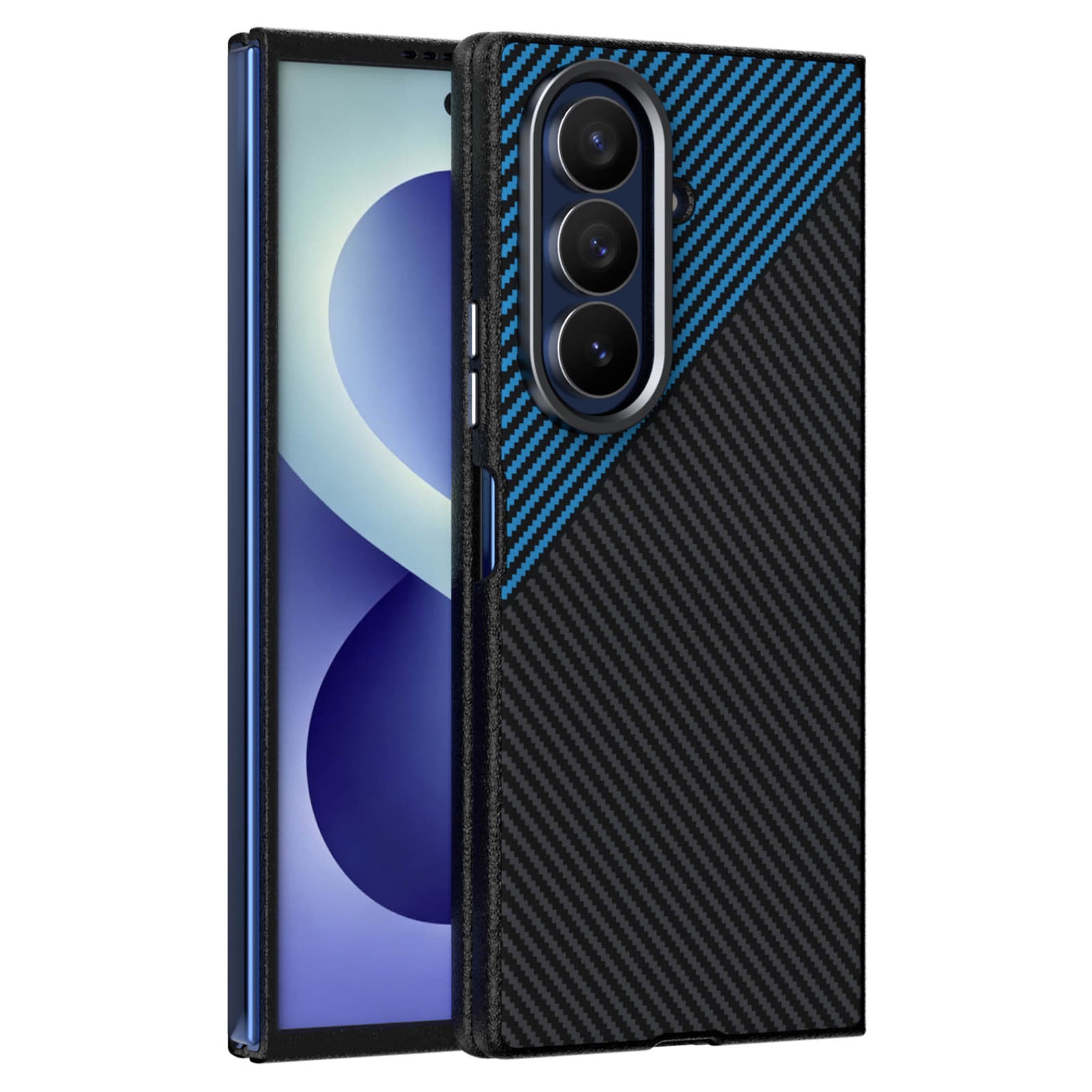 Handyh&uuml;lle Design PC Samsung Galaxy Z Fold8 Ultra 5G Carbon Optik Kameraschutz - Bild 1