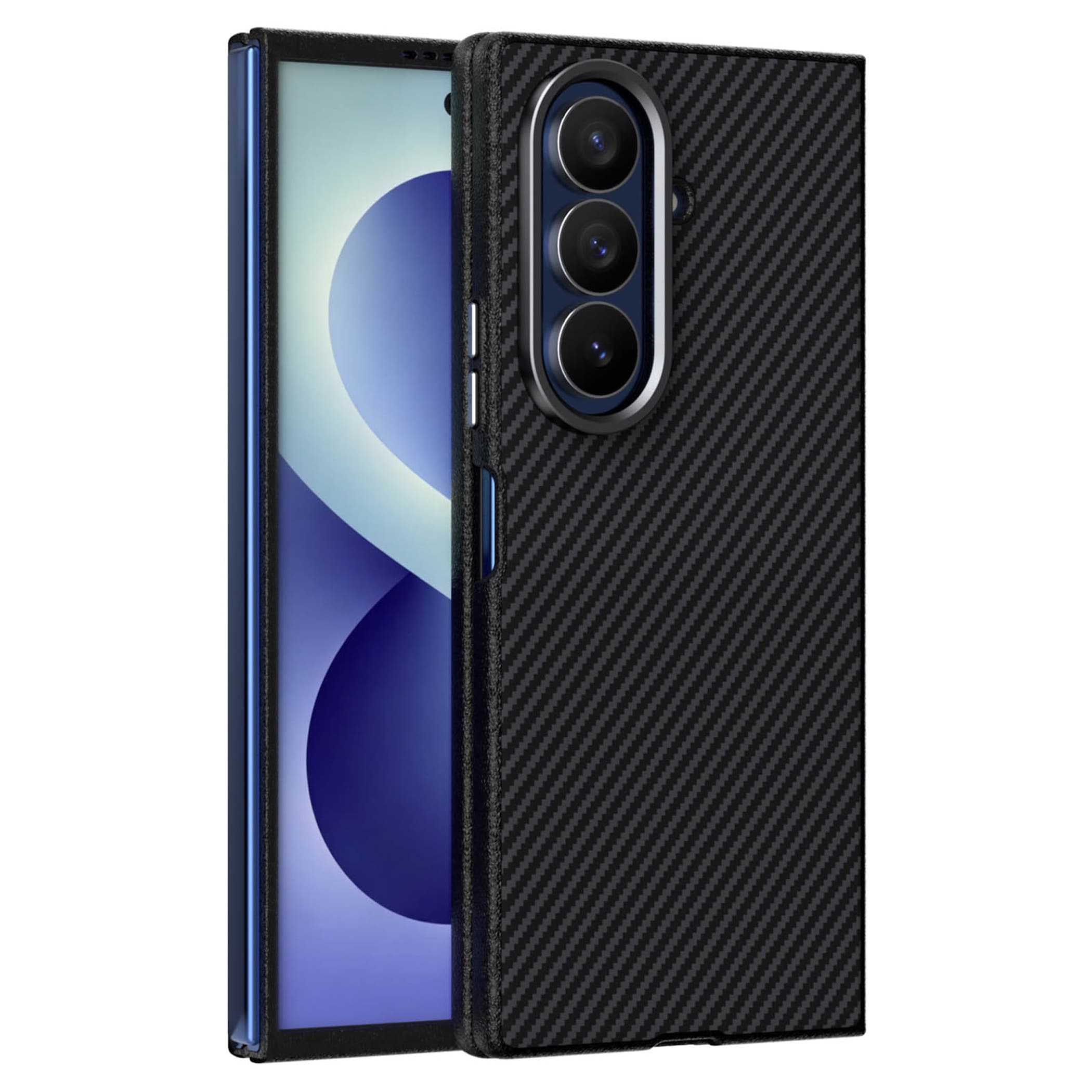Handyh&uuml;lle Design PC f&uuml;r Samsung Galaxy Z Flip8 / Fold8 / Ultra 5G Carbon Optik - Bild 1