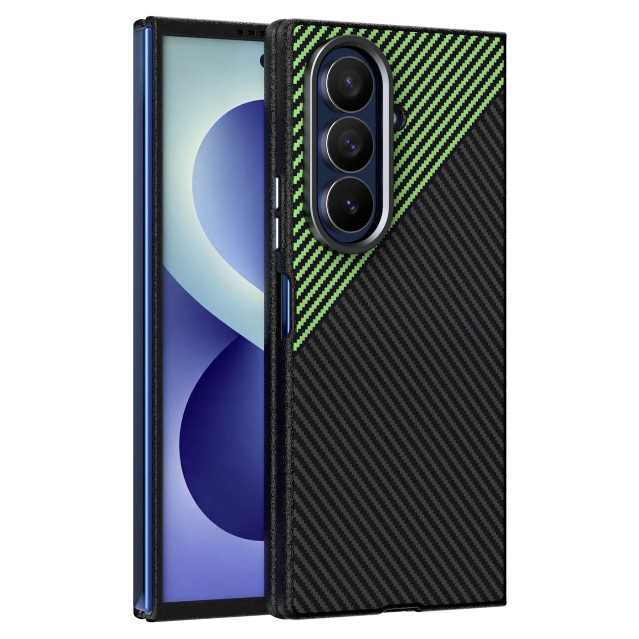 Handyh&uuml;lle Design PC f&uuml;r Samsung Galaxy Z Flip8 / Fold8 / Ultra 5G Carbon Optik - Bild 1