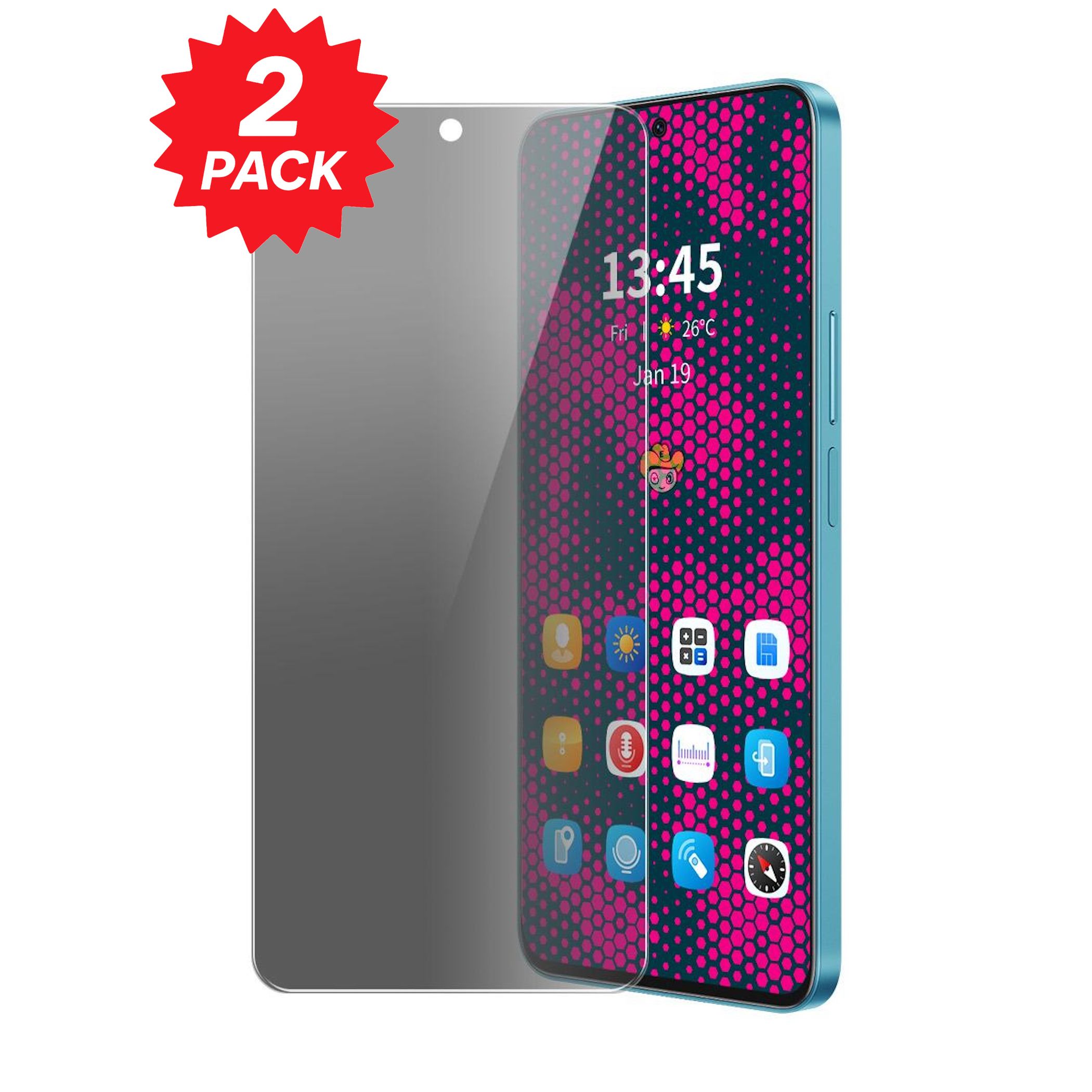 2x Privacy Schutzglas f&uuml;r Xiaomi Redmi Note 17 Pro Displayschutz 9H Blickschutz - Bild 1