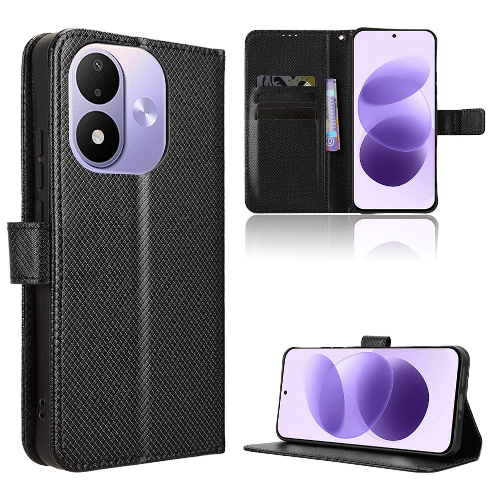 Handyh&uuml;lle Klapp Tasche Xiaomi Redmi Note 17 / 17 Pro / 17C Kunstleder Diamant - Bild 1